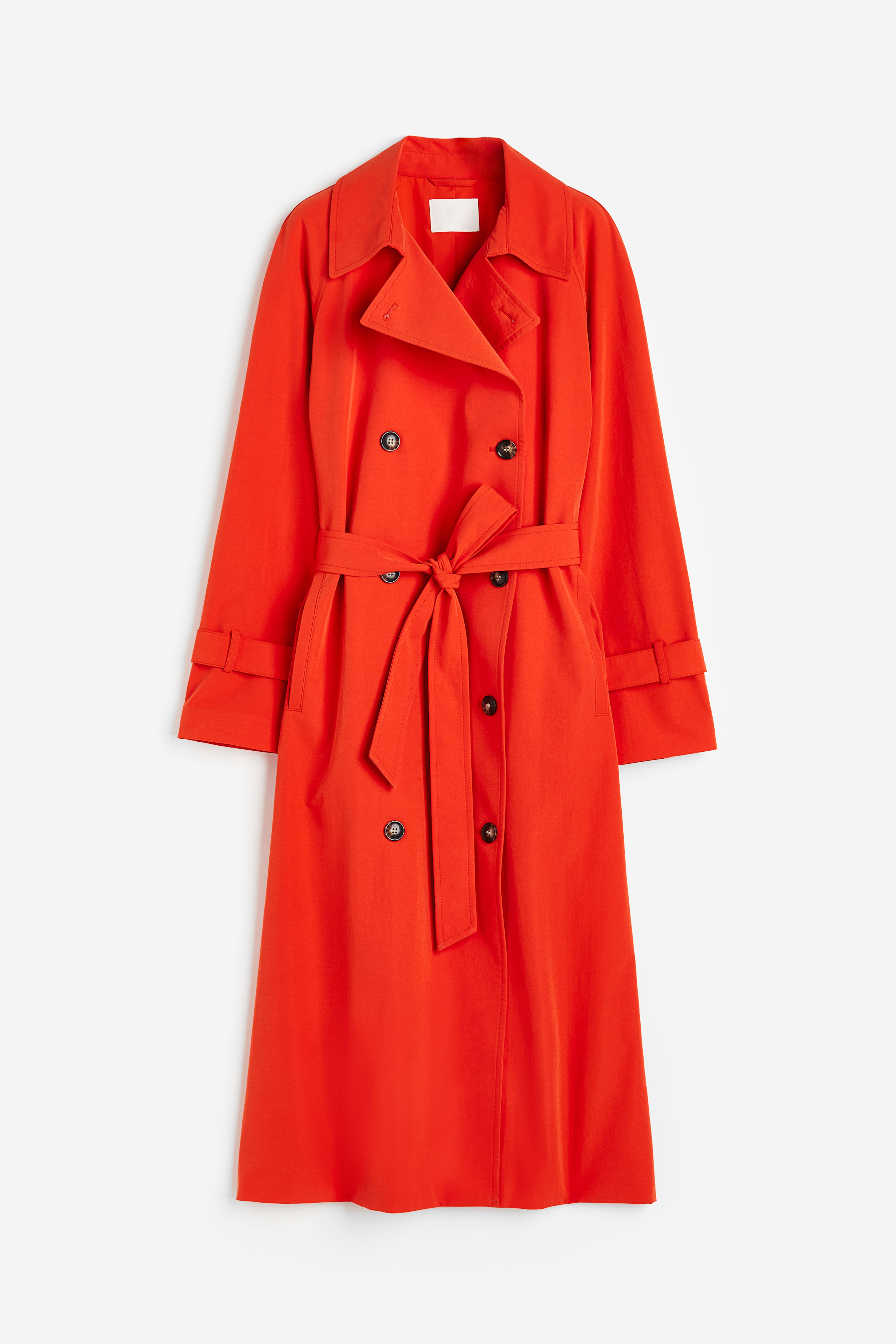 Double breasted Trench Coat Orange red Ladies H M US