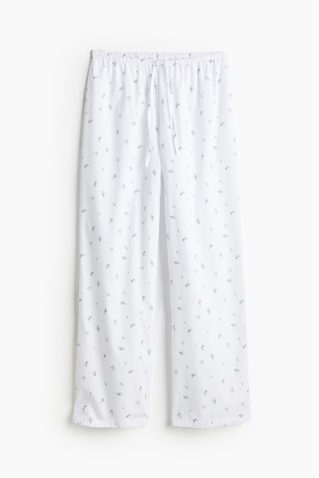 Pyjama bottoms - White/Small flowers - 2