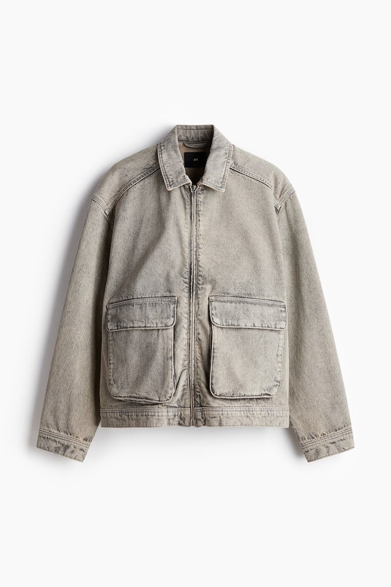 Loose Fit Denim Worker Jacket