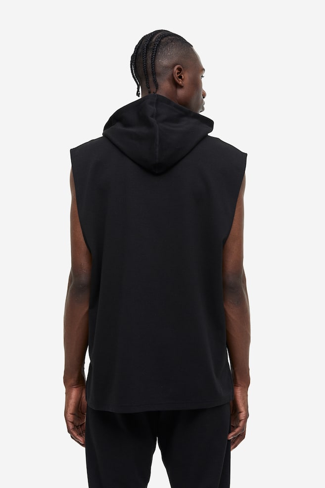DryMove™ Sleeveless sports hoodie - Black/Grey - 6