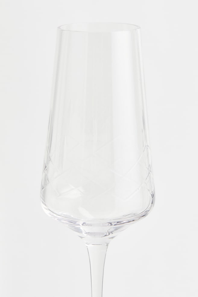 Champagne flute - Clear glass - 3