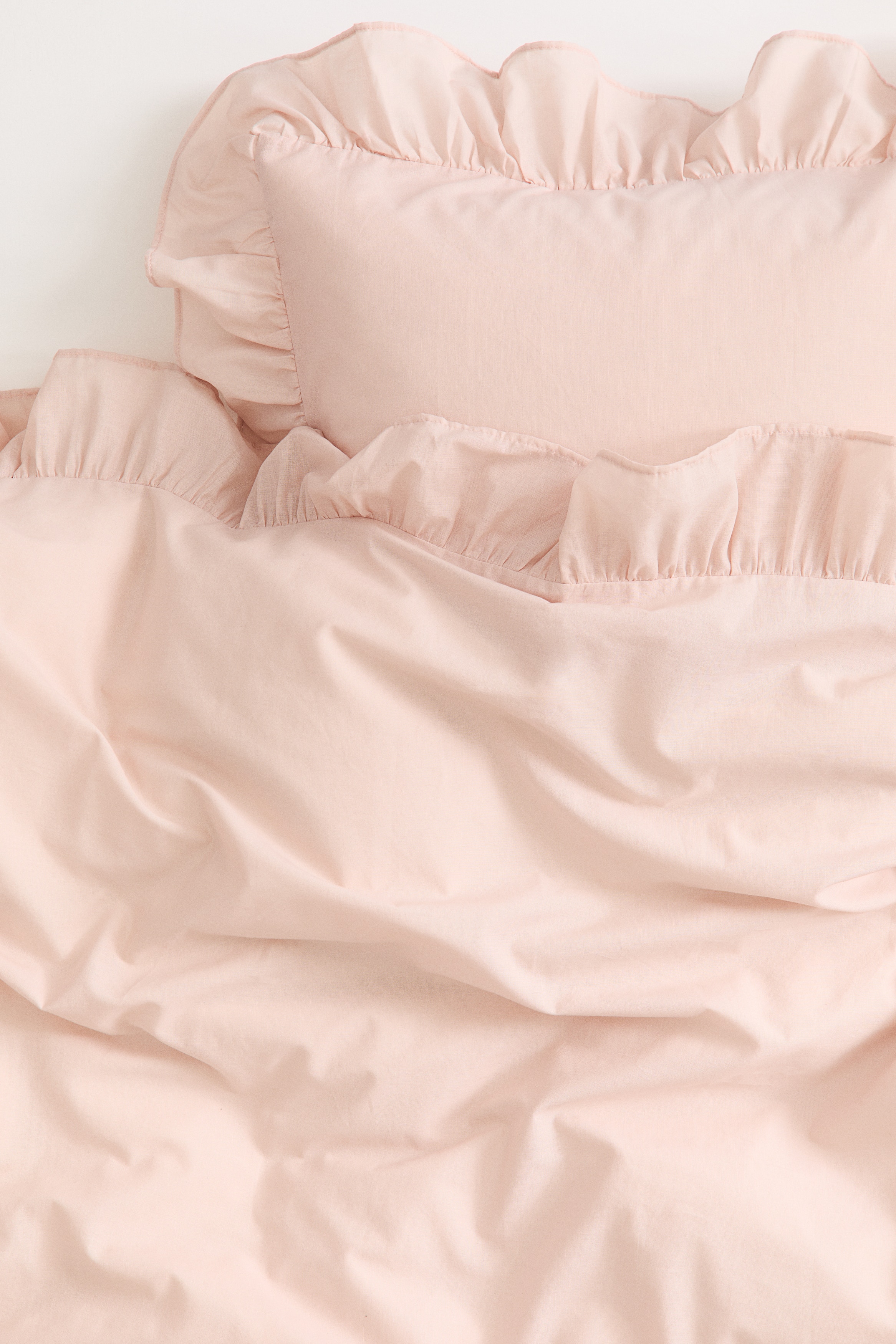 ラッフル掛け布団カバーセット シングル - ホワイト - Home All | H&M JP