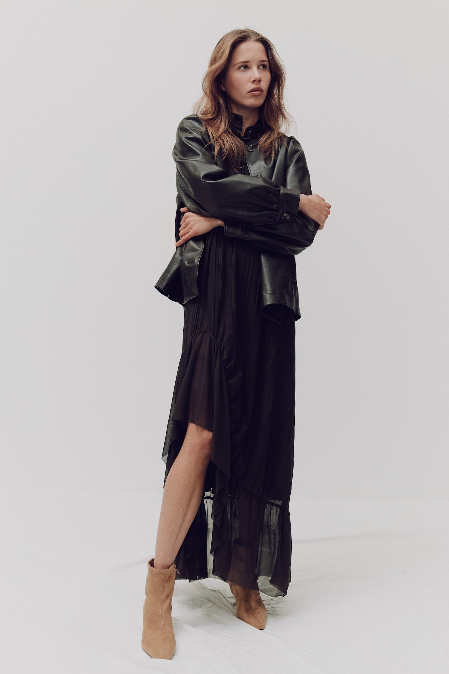 Heeled sock boots - Beige/Light beige/Dark brown/Brown - 3