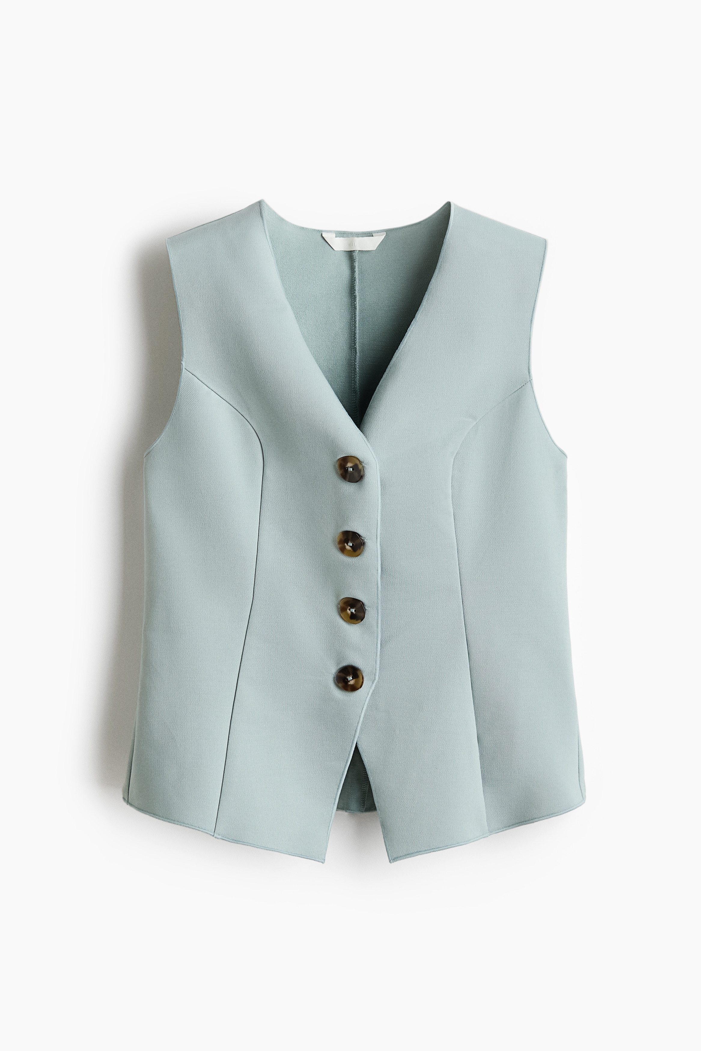 Jersey waistcoat - Light dusty turquoise