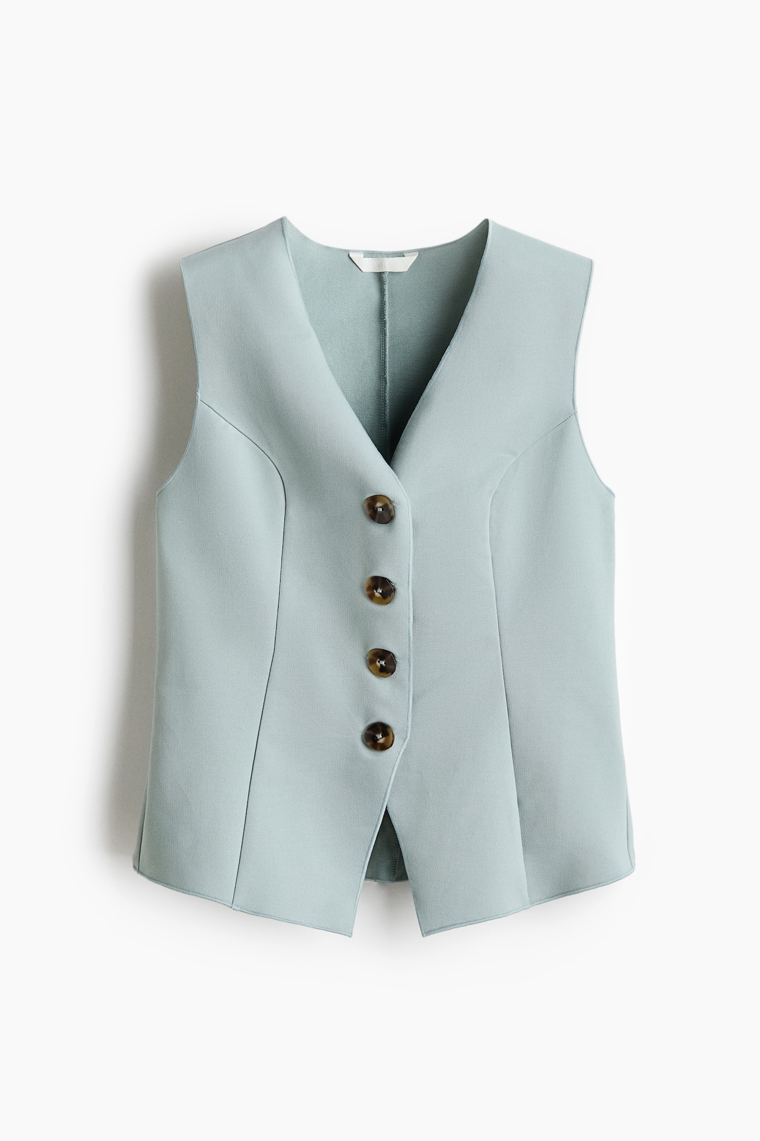 Jersey waistcoat - Light dusty turquoise