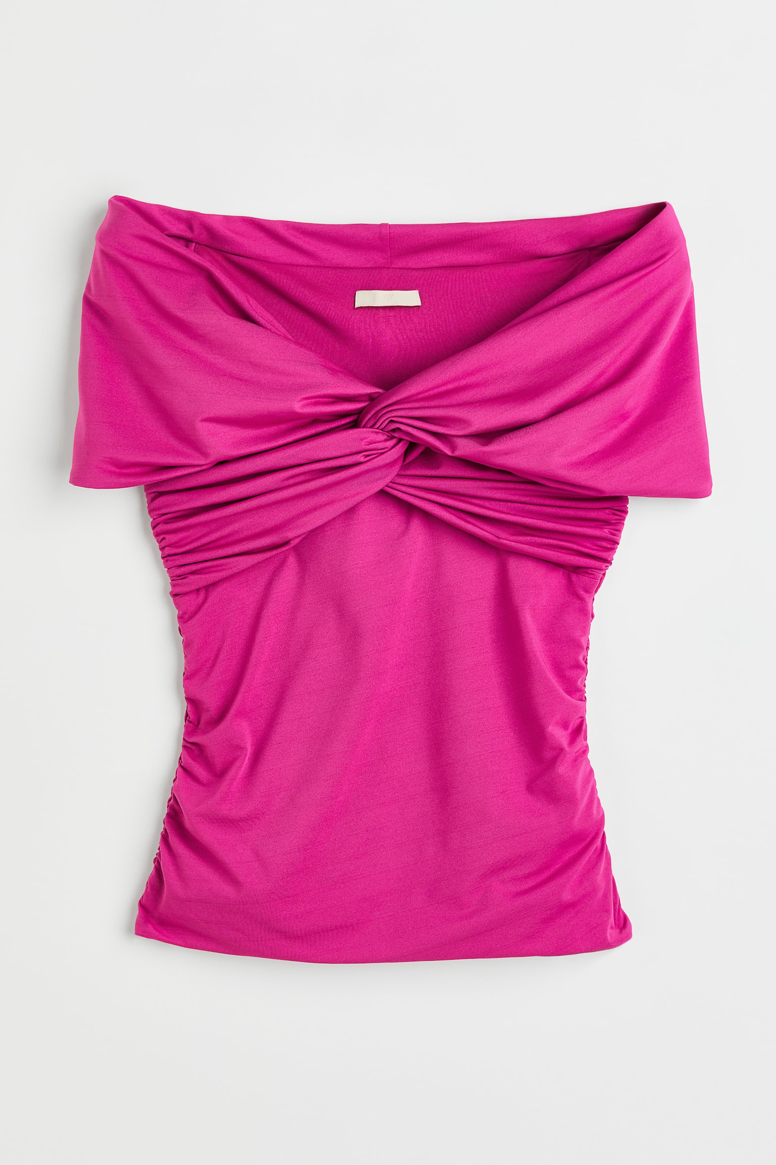 Off The Shoulder Top - Cerise - 1