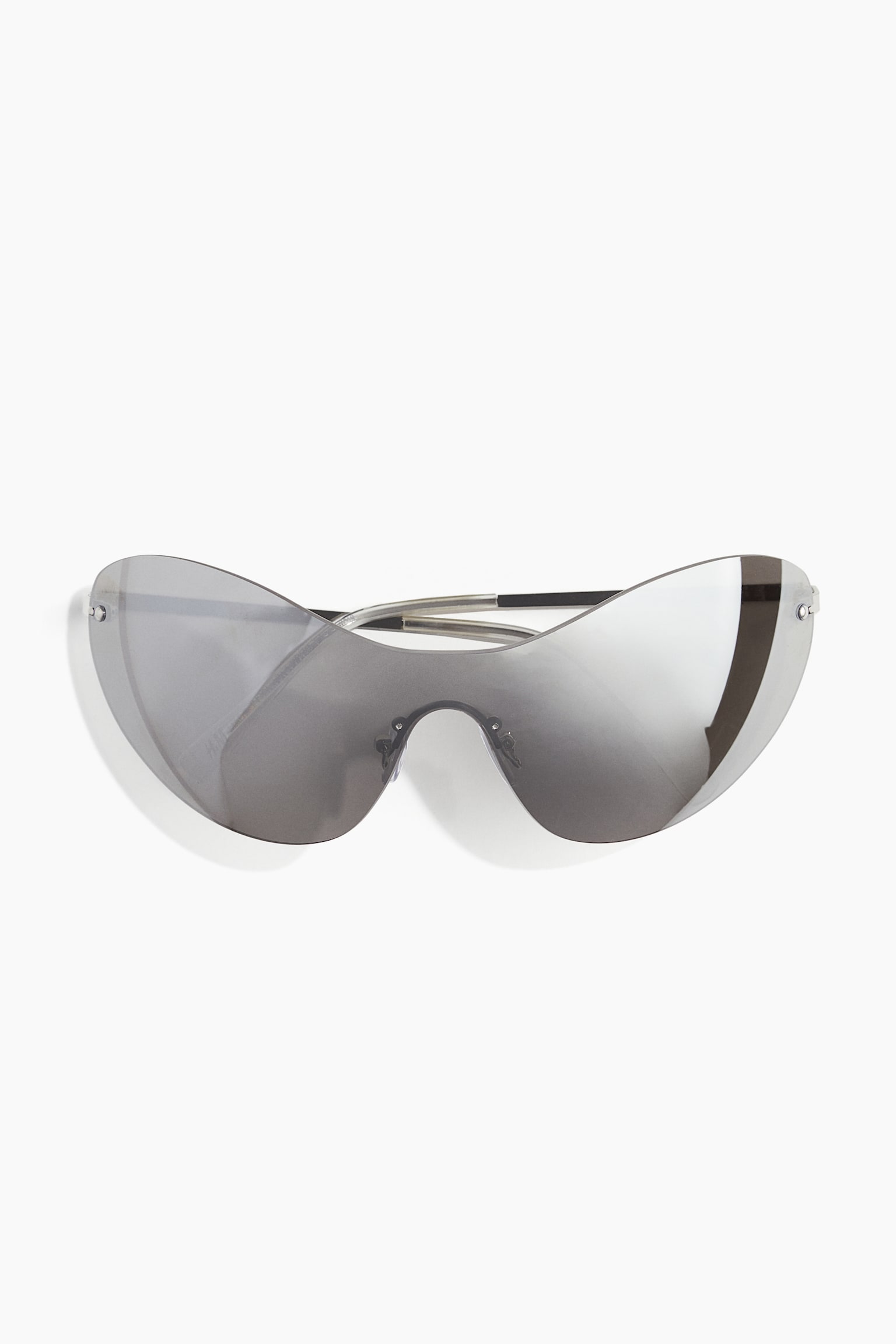 Sporty sunglasses - Silver-coloured/Black/Brown - 6