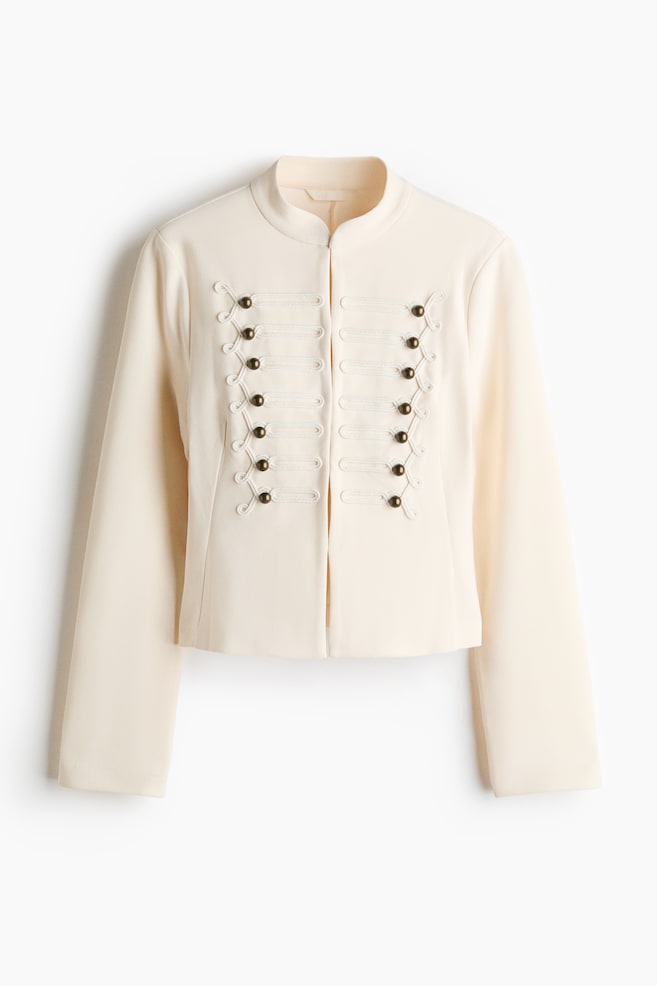Crêpe Jersey Jacket - Cream - 1