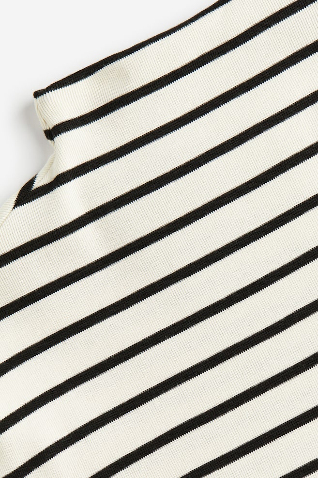 Cotton jersey top - White/Striped/Navy blue/Striped - 6