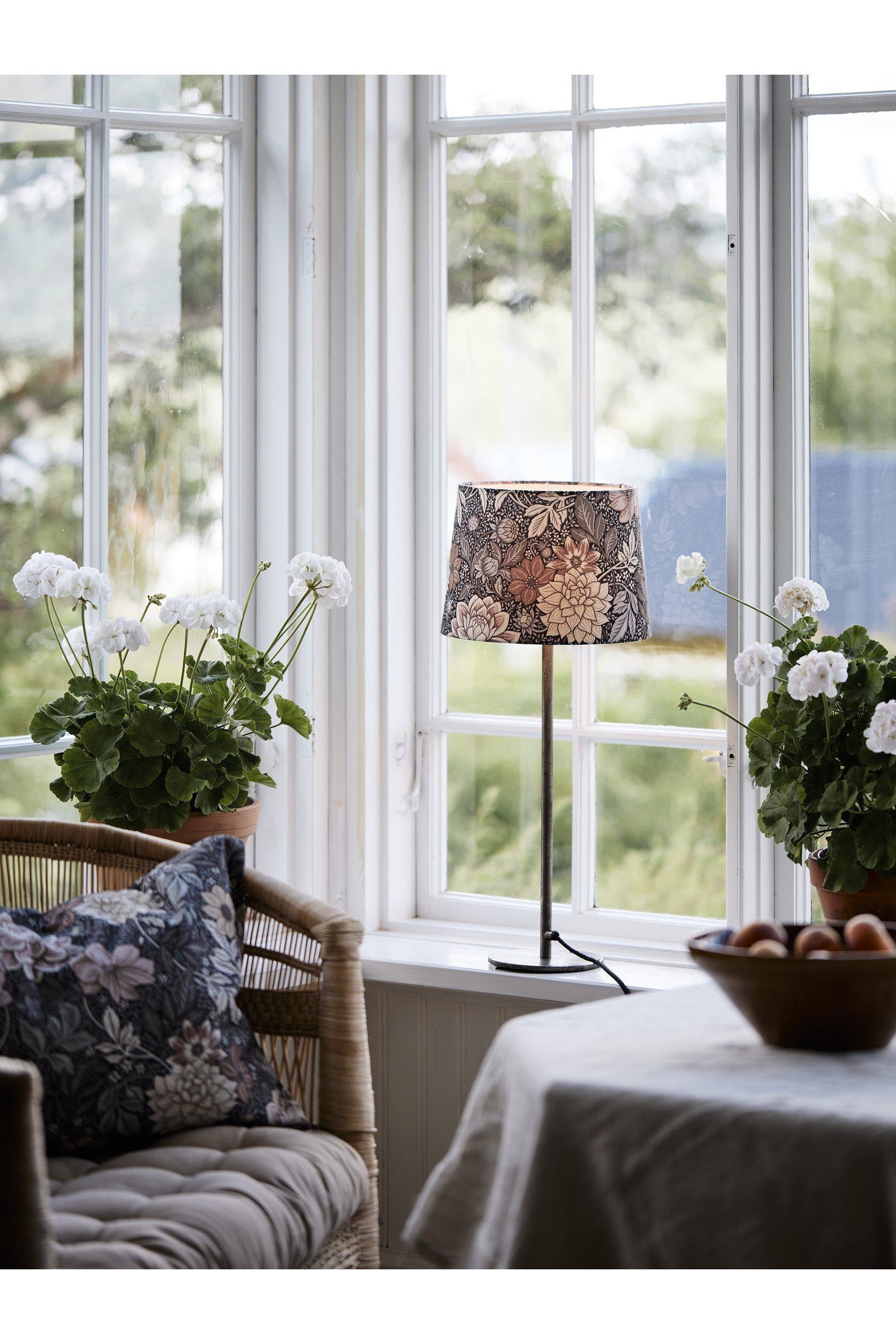 Fuß Tischlampe 58 cm - Braun/Silver/Blau