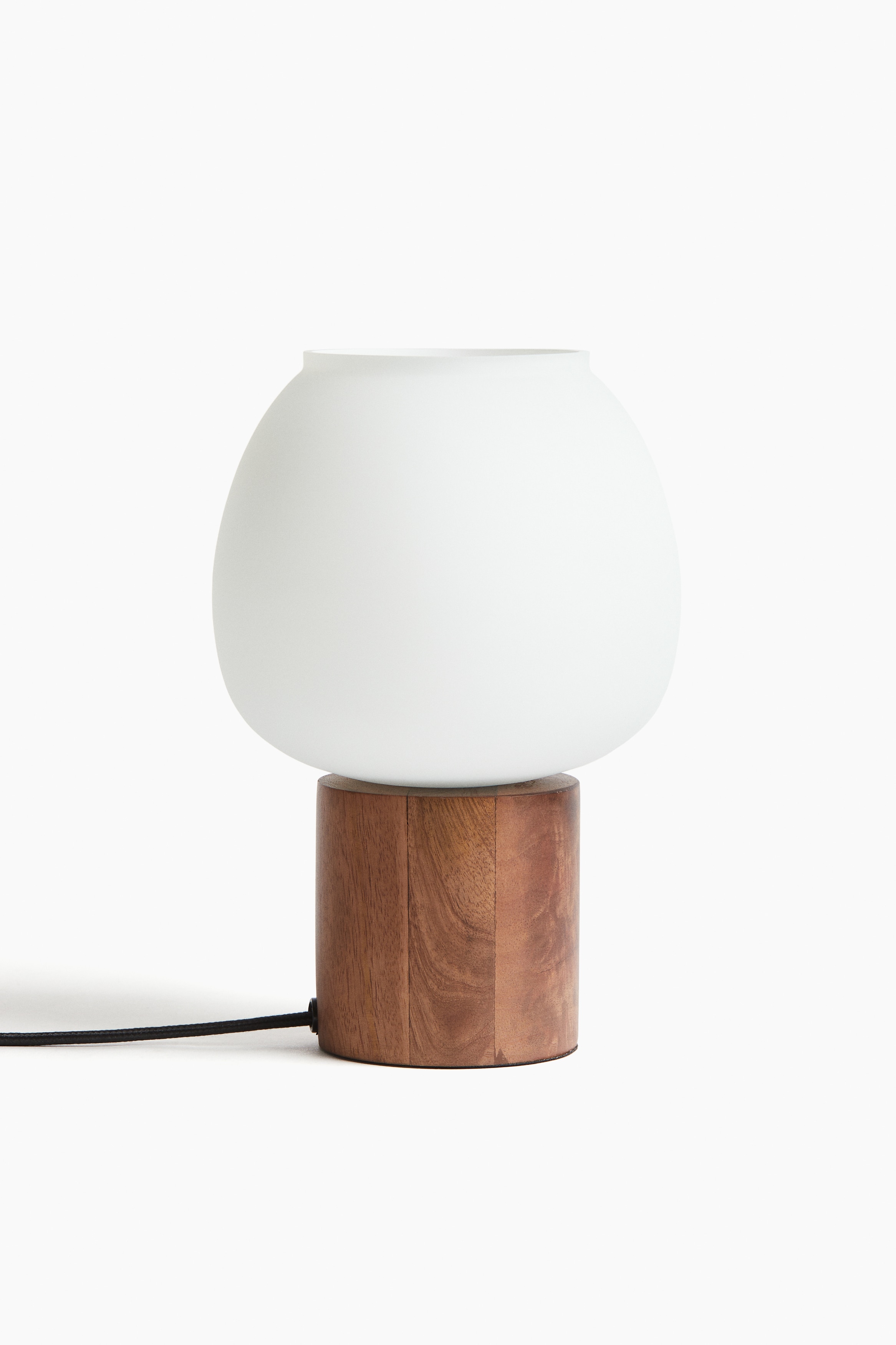 H&M Home  - Table lamp in wood and glass - Brown/White