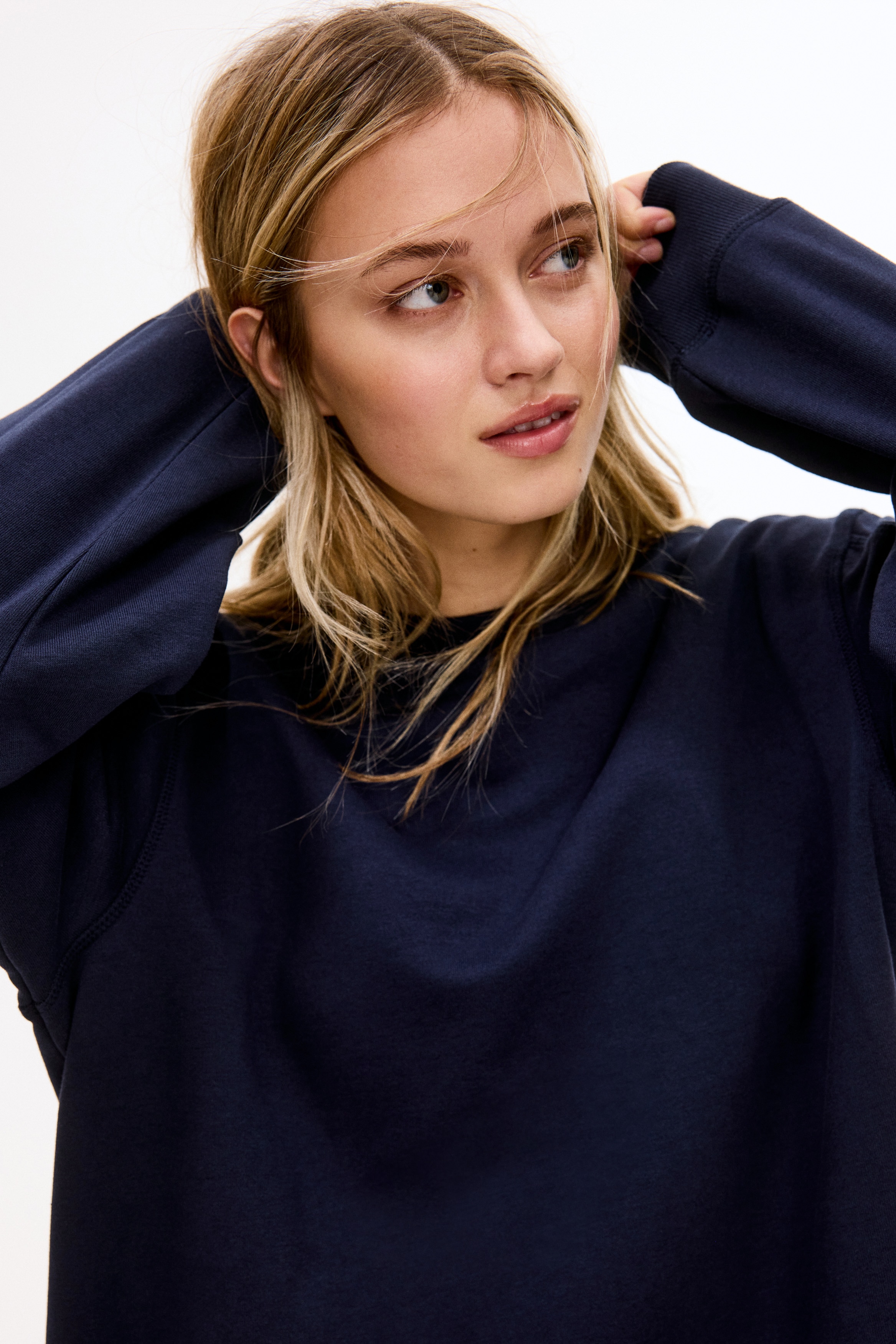 Sweatshirt Dress - Navy blue/Pink/Light blue