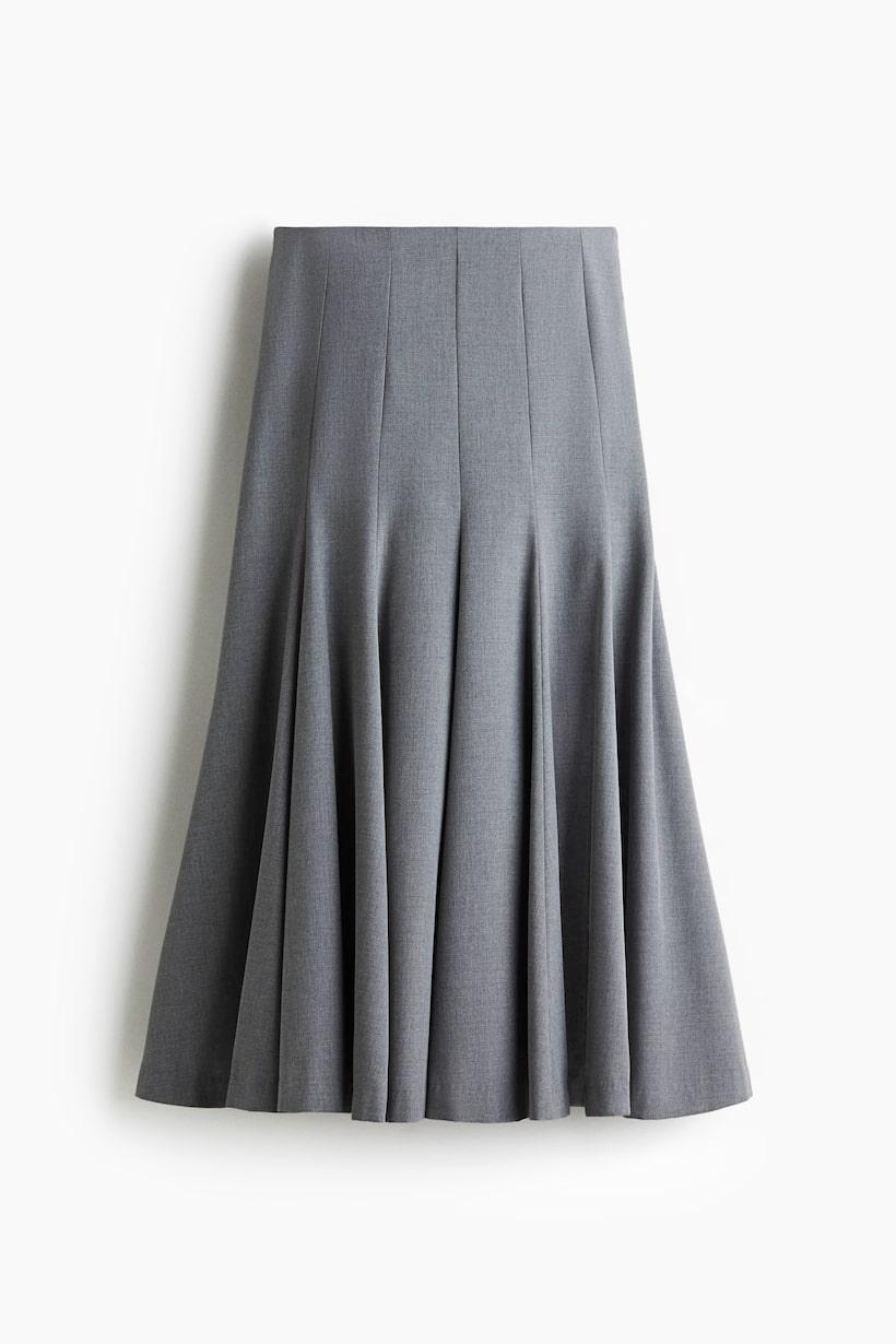 Pleated Skirt H&m H And M Long Skirt Jersey Skirt Pink Pleated