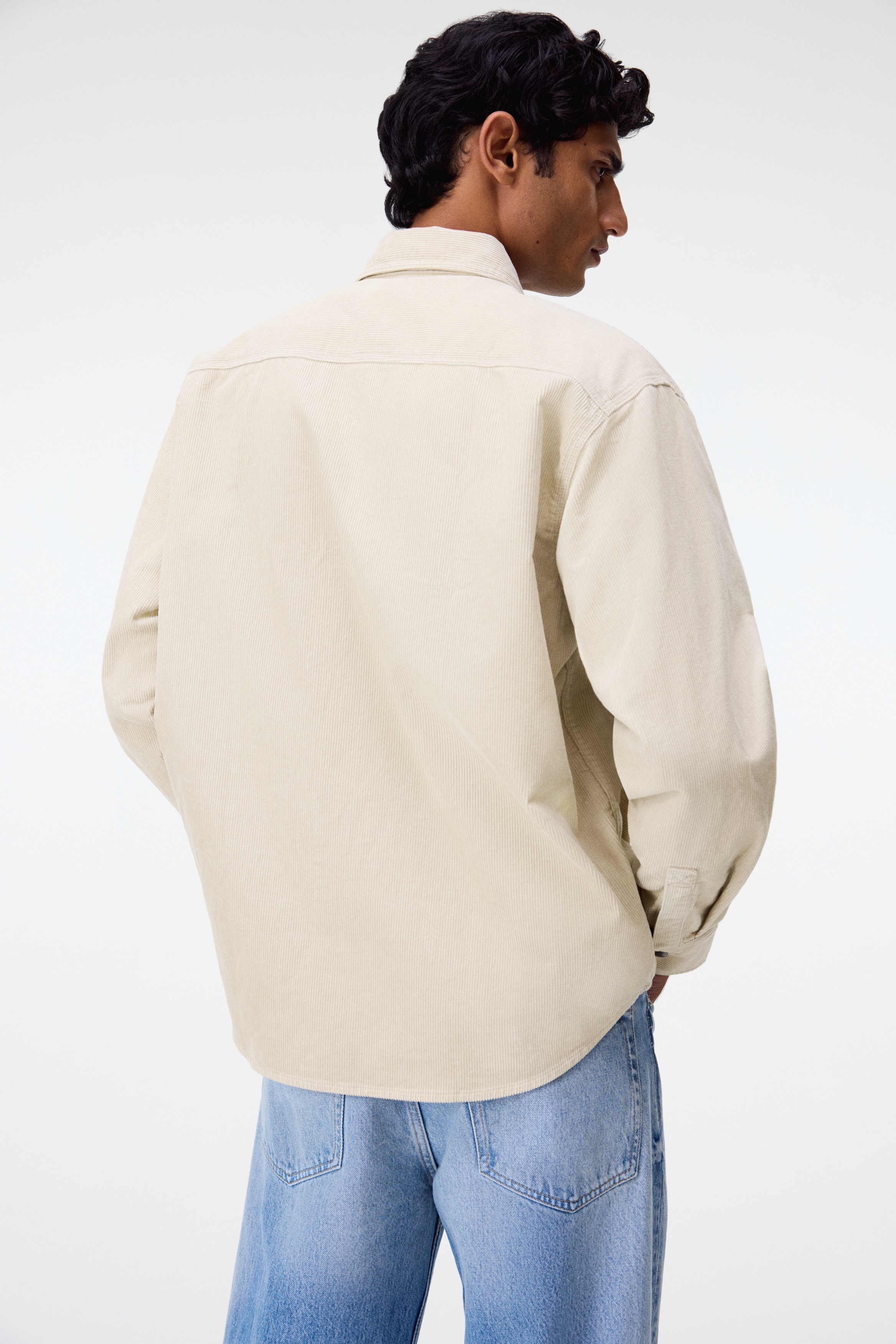 Oversized cotton corduroy shirt