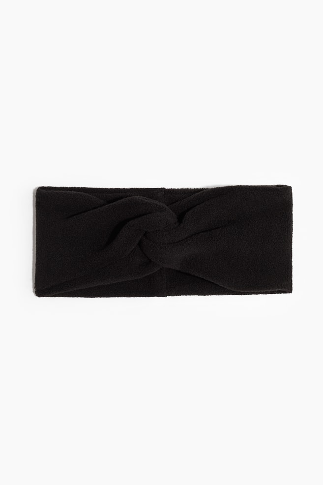 Fleece Sports Headband-Black - 1