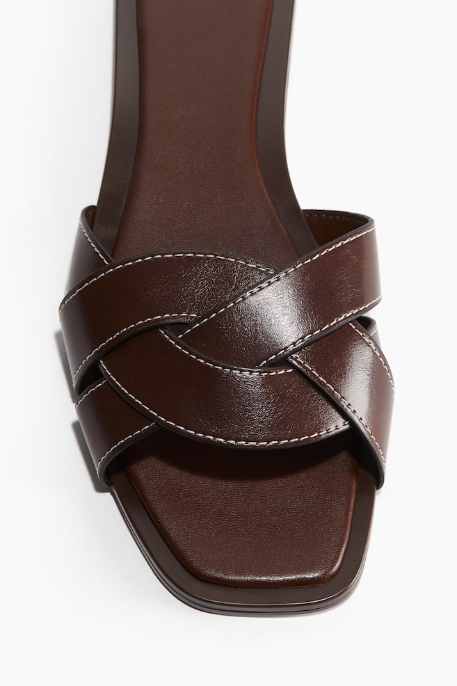 Braided Sandals - Dark brown/Burgundy - 1
