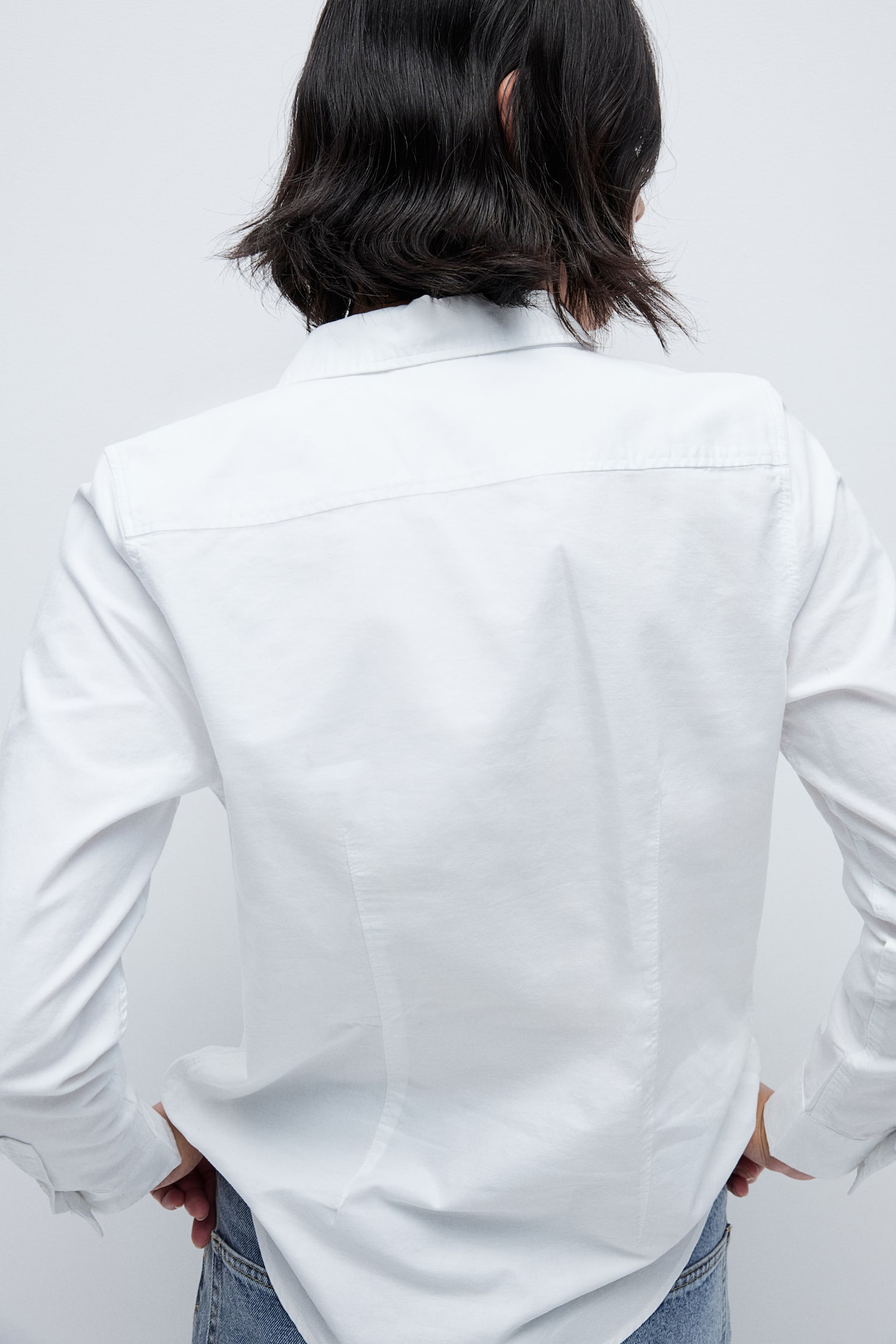 Fitted Oxford Shirt - White - 7