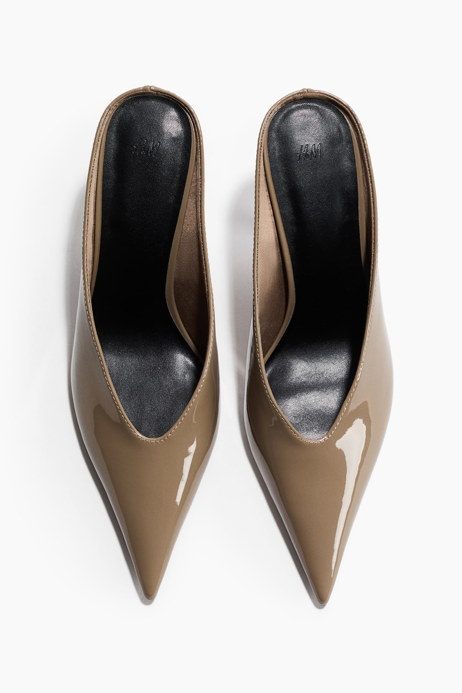 Pointed heeled mules - Khaki beige - 4