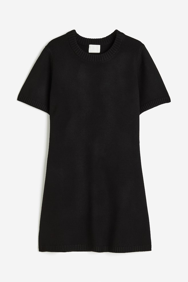 Minivestido de punto - Negro - 1