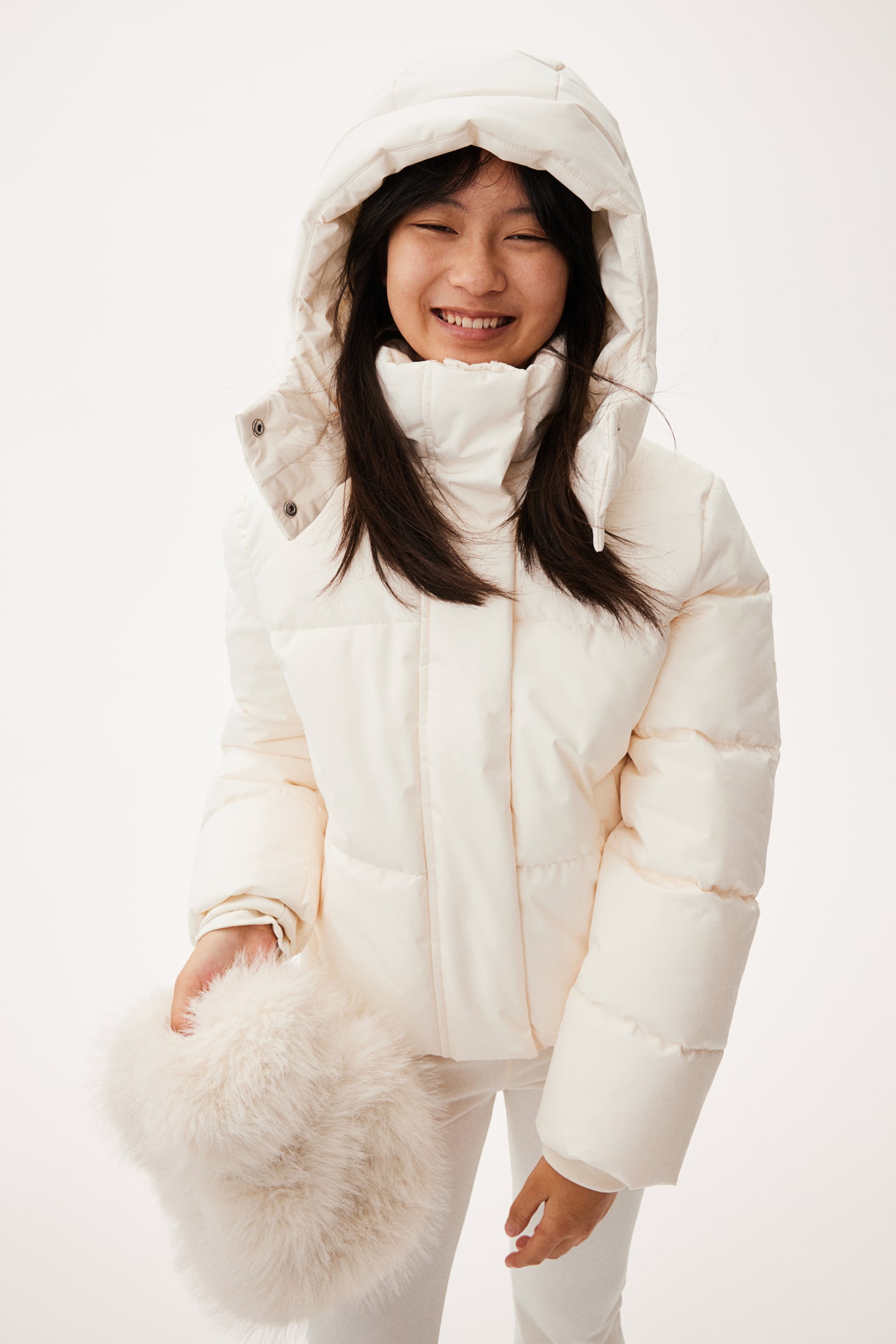 Sports puffer jacket in ThermoMove™ - White/Dark blue - 3