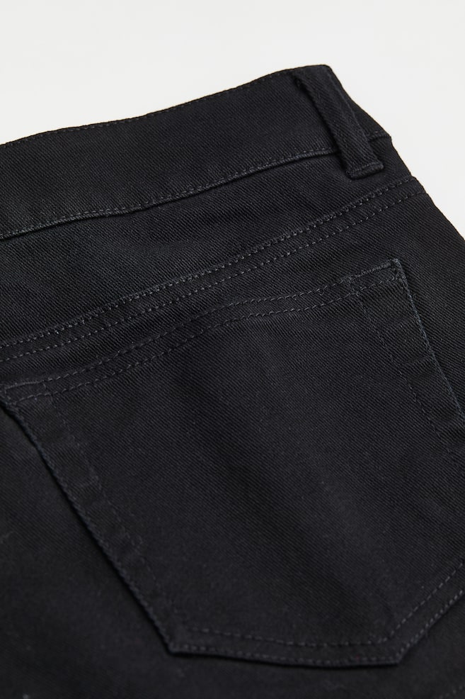 Shorts en sarga de algodón - Negro/Café oscuro - 2