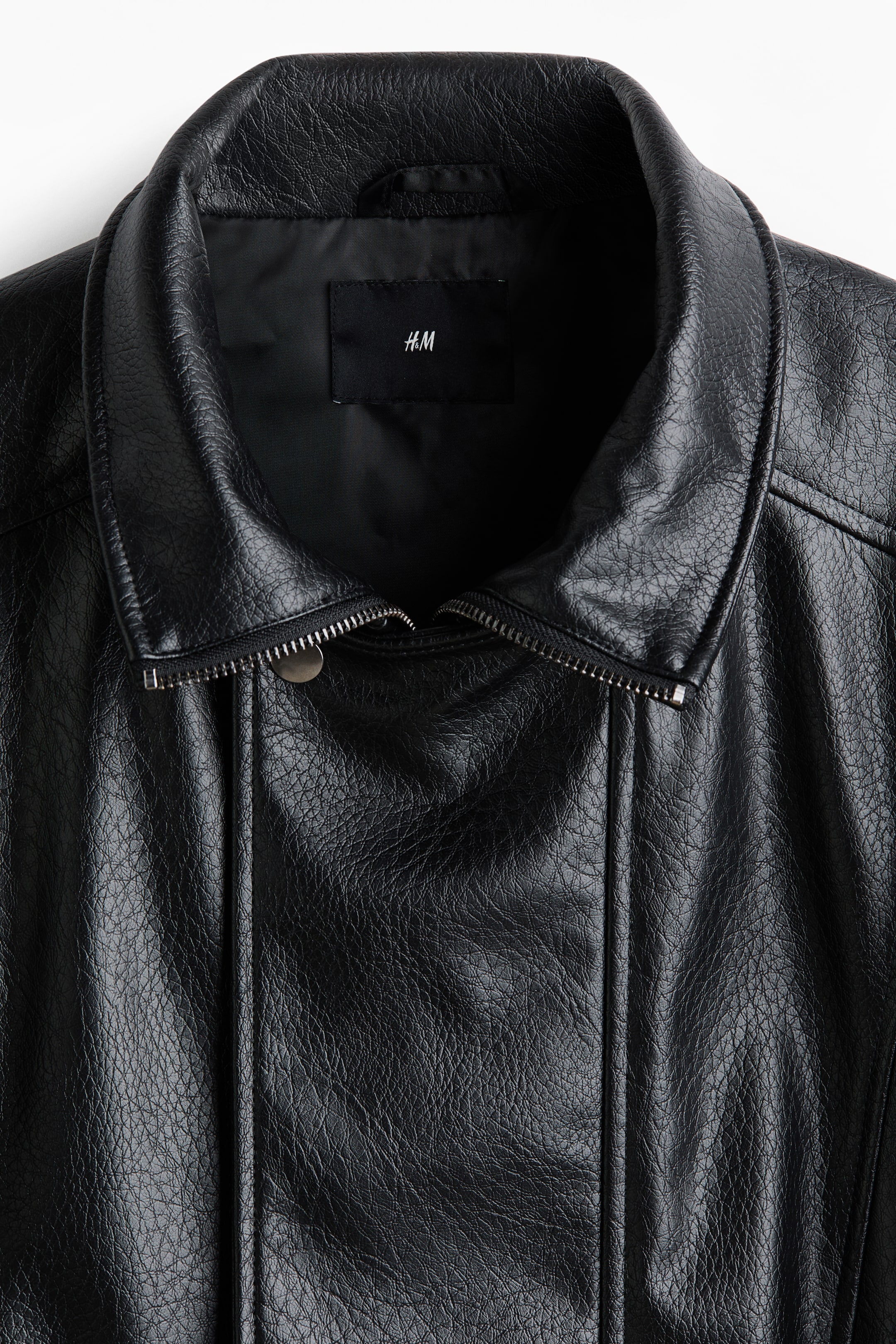 H&M Coated Biker Jacket — фото 8