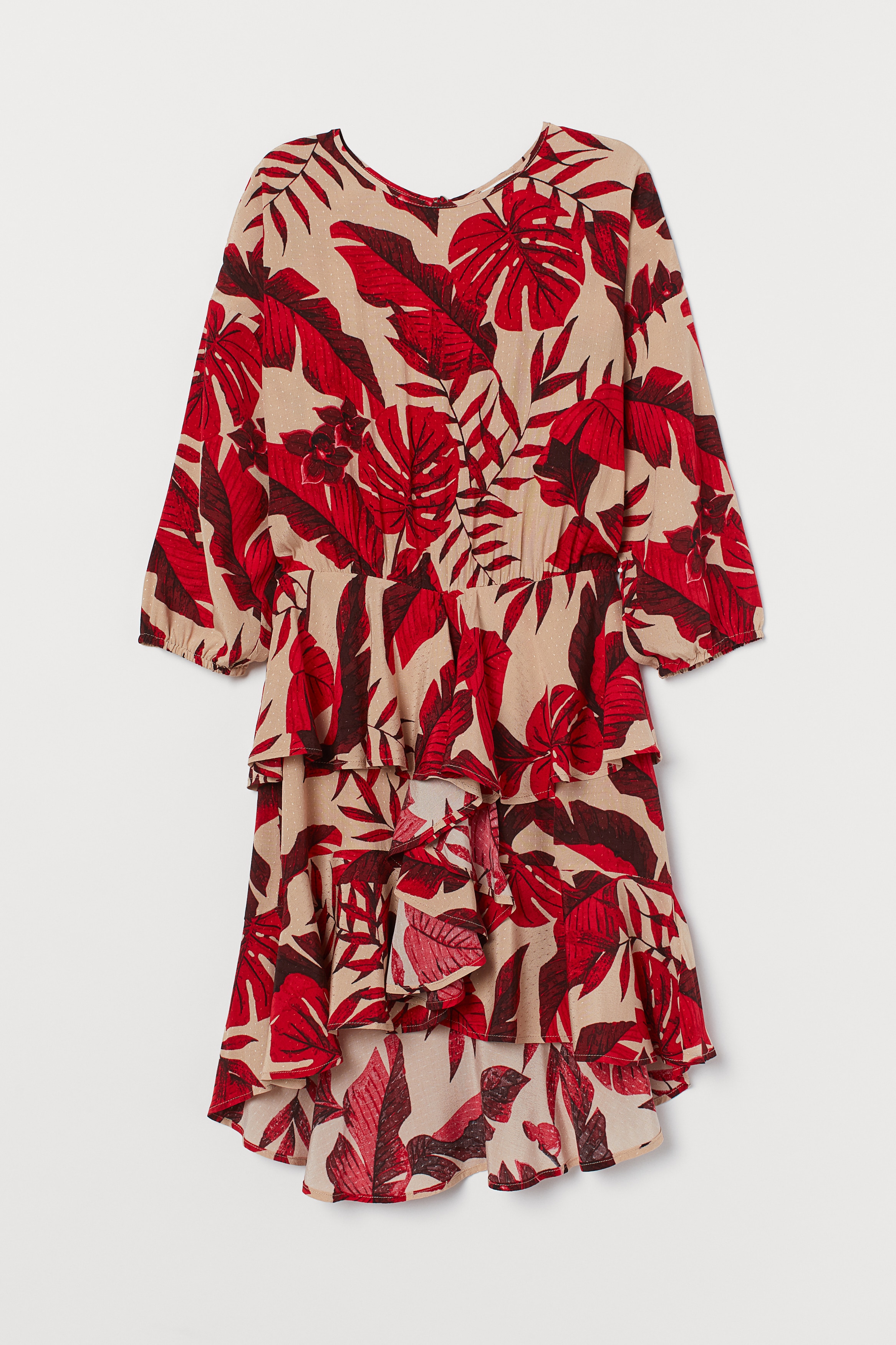 H&m leaf print dress best sale