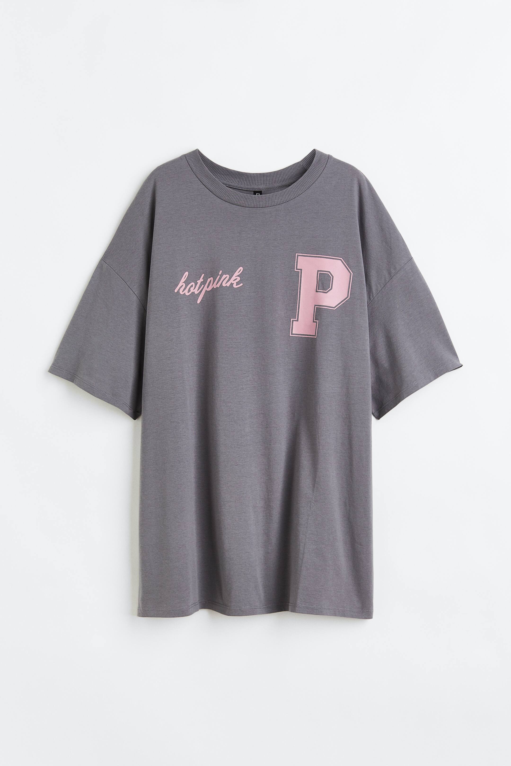 View larger image: Printed T-shirt - Grey/Pink Panther | H&M 1