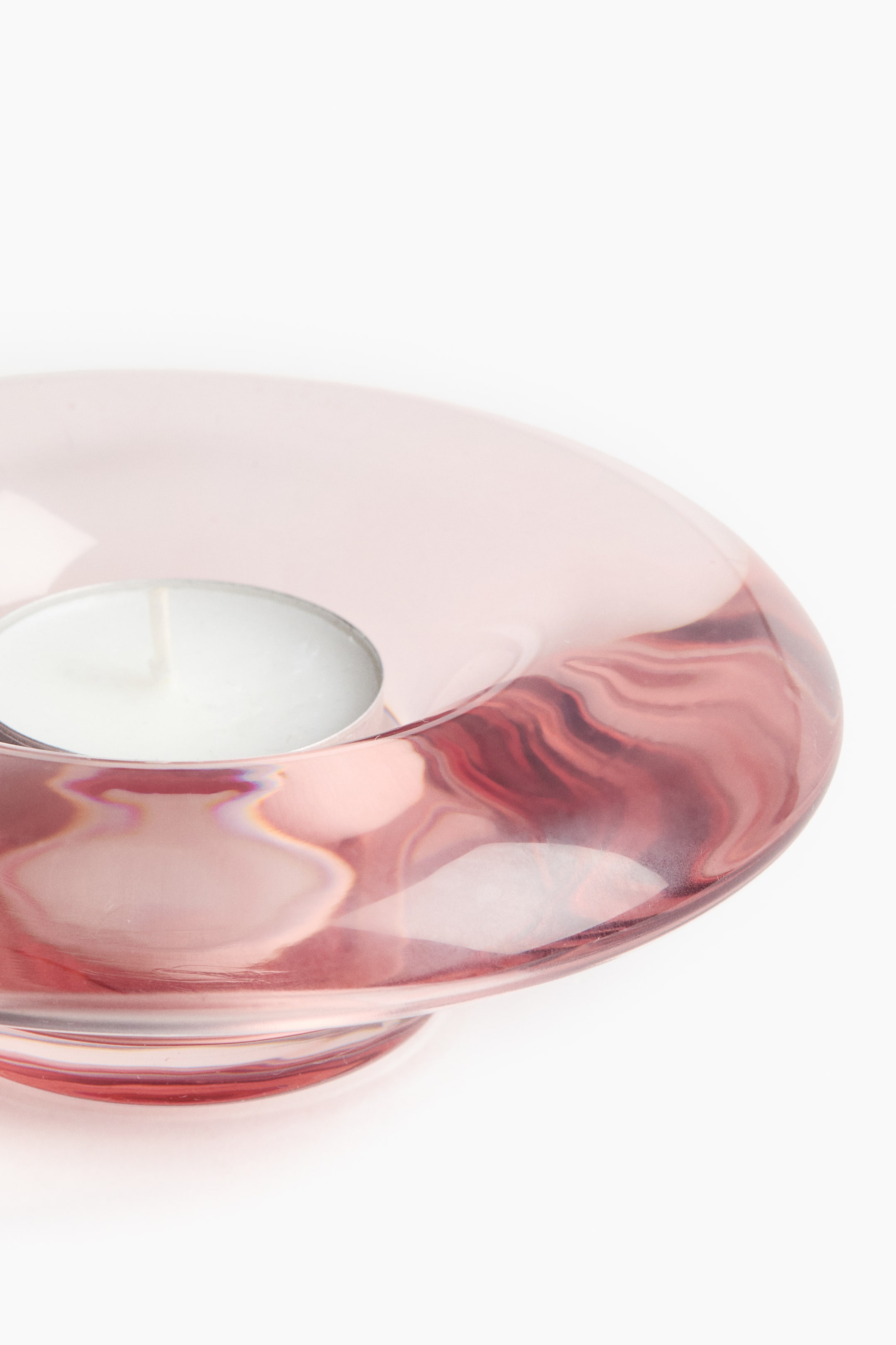 View larger image: Glass tealight holder - Pink | H&M IN 3