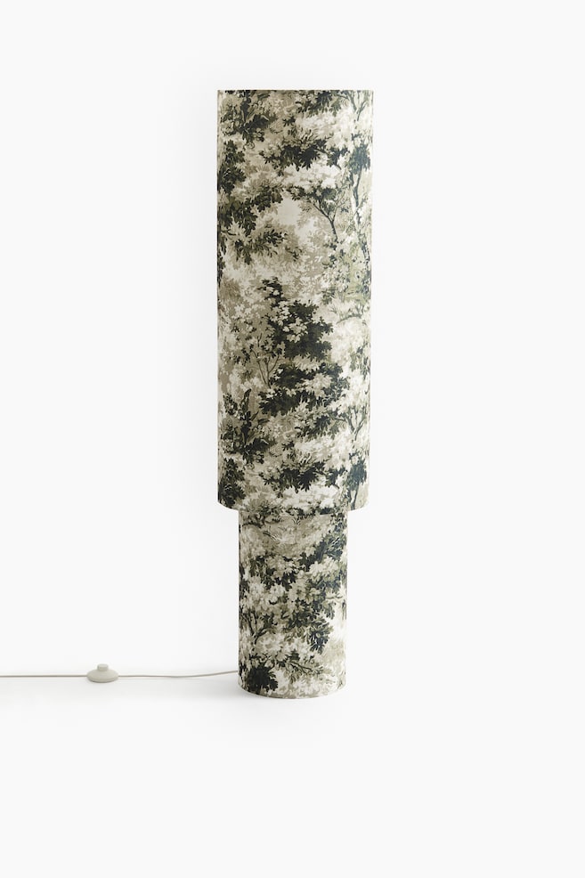 Patterned floor lamp - Dark green/Patterned - 1
