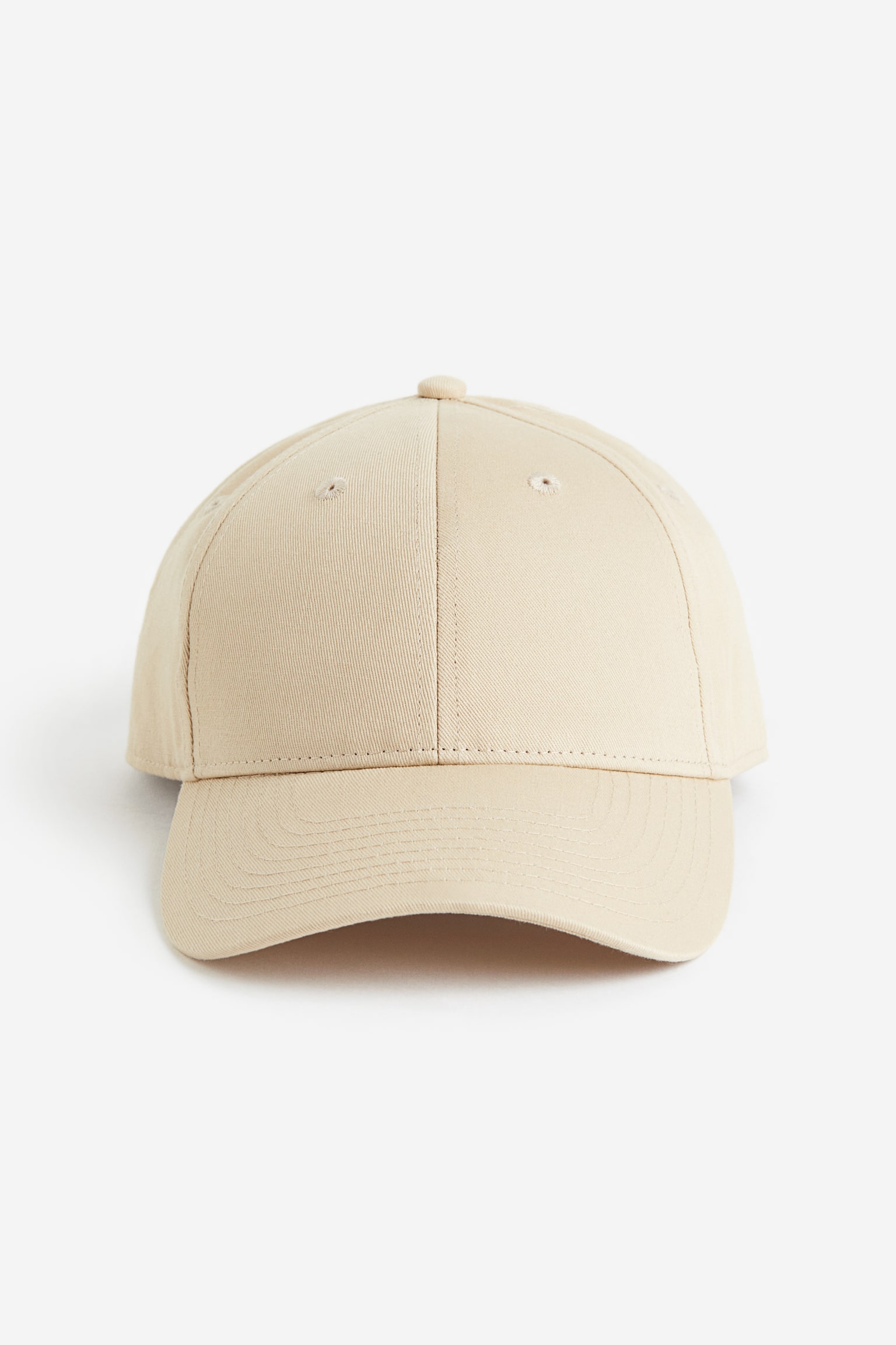 Cotton twill cap - Beige/Black/Dark beige - 2