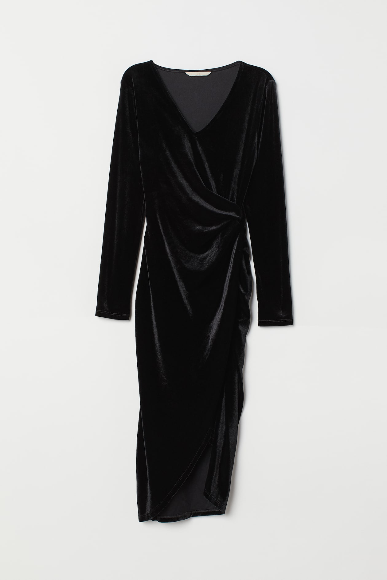 Black Velvet Dress Robe Velours Noir Manches Longues
