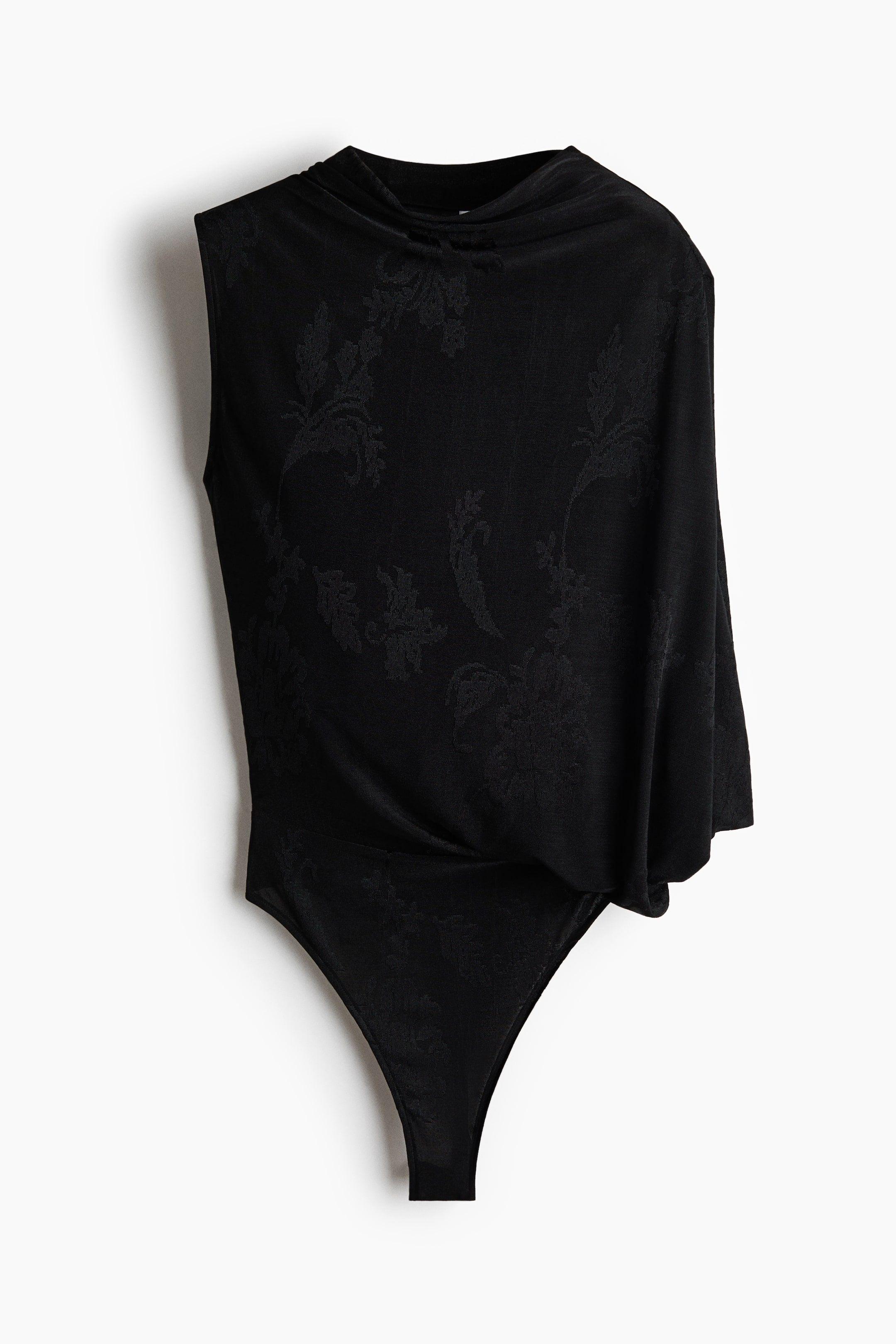 Jacquard-Knit Thong Bodysuit