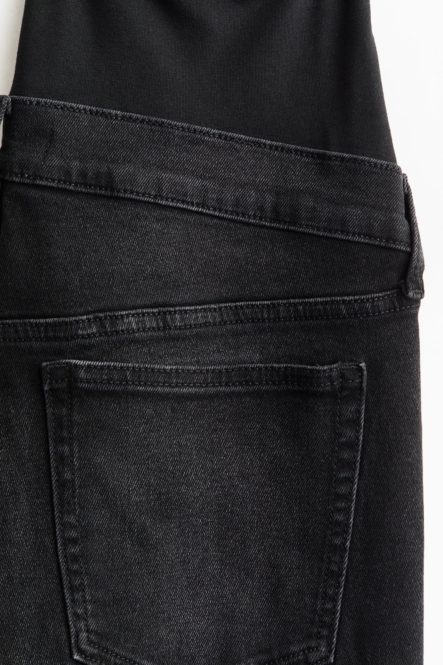 Женские джинсы H&M Mama Slim Straight High Waist, цвет: Джинсовый чёрный — фото 2