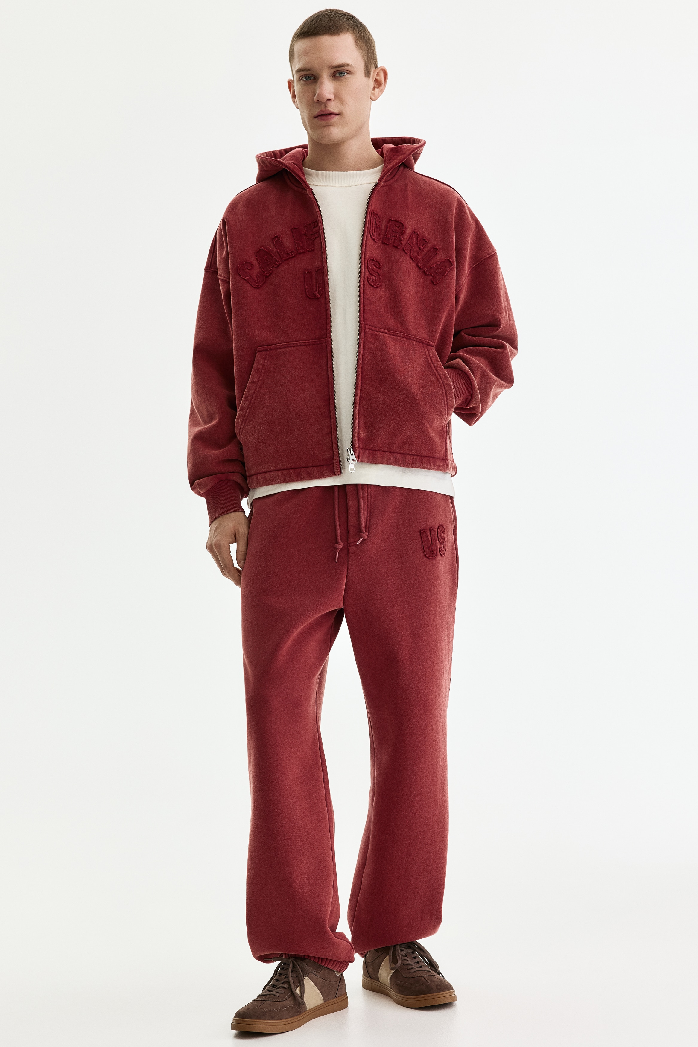 Pants Loose Fit en french terry - Rojo/Negro/Gris jaspeado/Fortes Fortuna/Azul claro/Verde intenso
