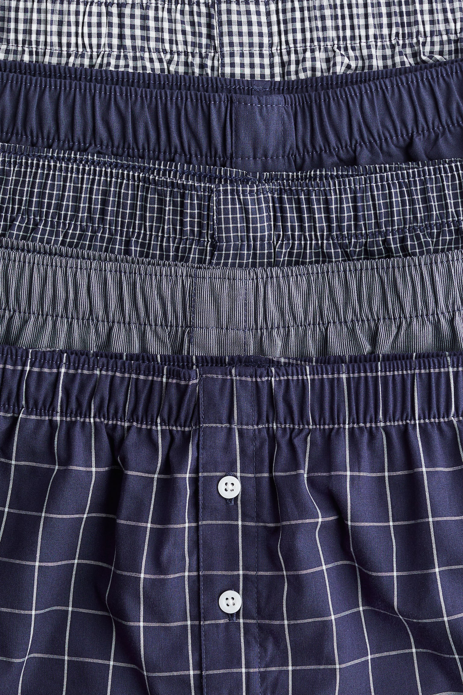 ウーブンコットンボクサーショーツ 5枚セット - Navy blue/Checked/ダークグレー／ブラック/ダークグレー/ブラック／チェック/dc/dc/dc/dc/dc/dc - 6