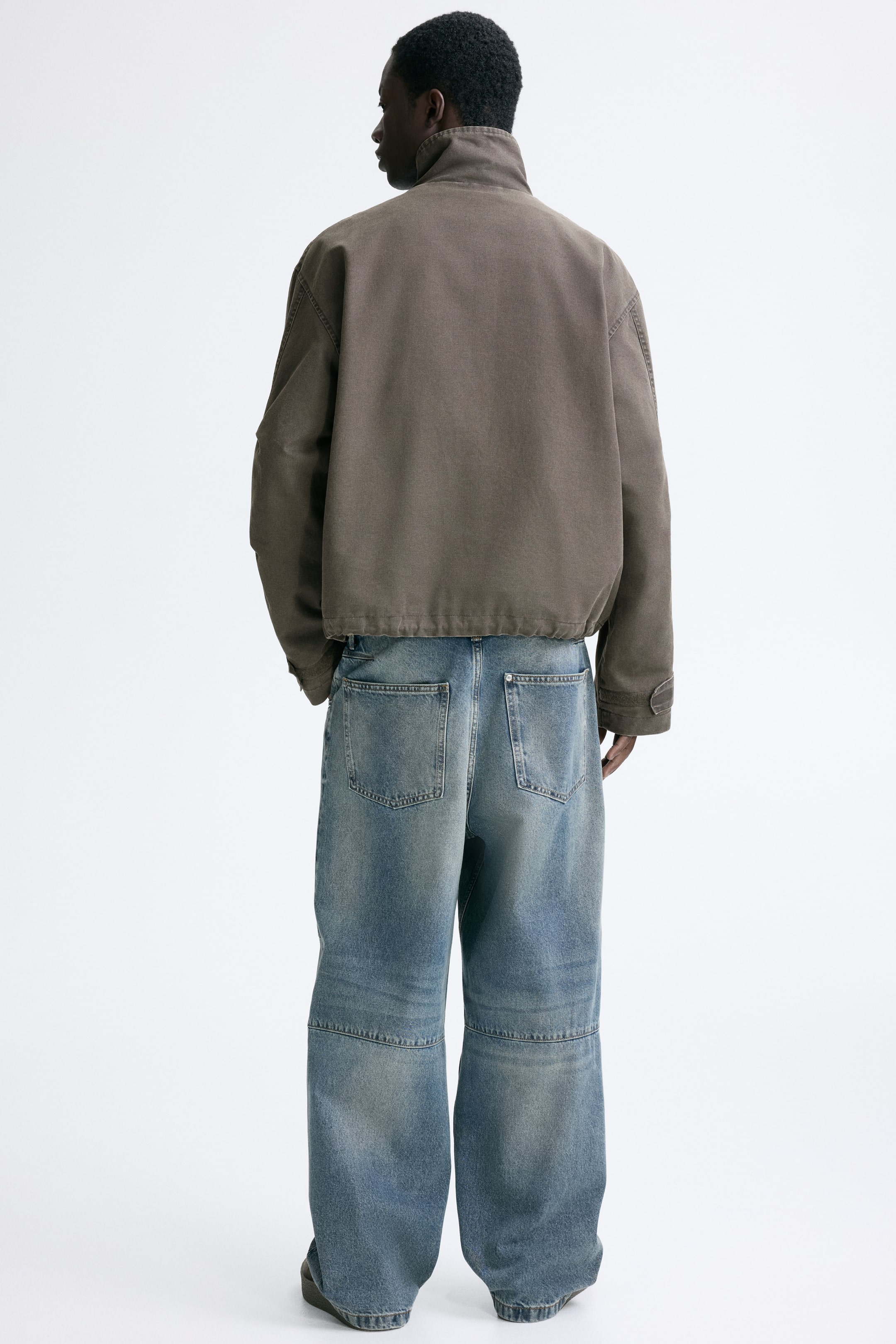 Ampliar la imagen: Chamarra con cuello cisne - Verde caqui oscuro - Men | H&M MX 4