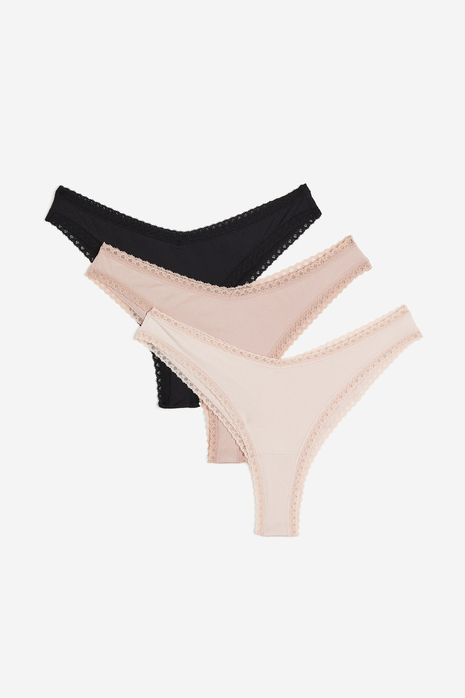 MAMA 3-pack Brazilian briefs - Powder pink/Black - 1