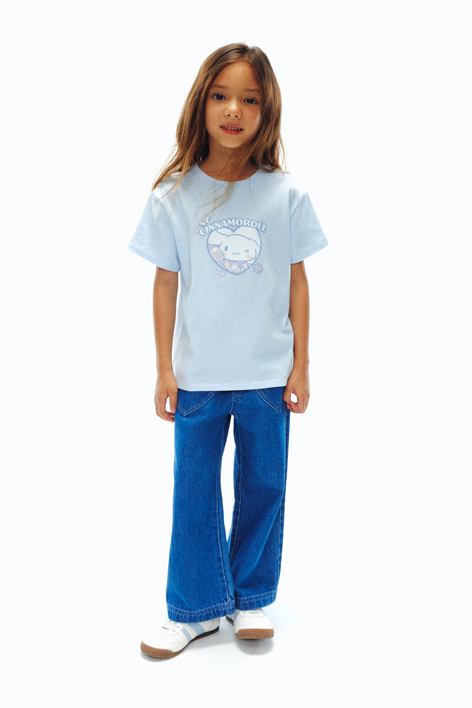 Áo thun cotton in hình - Xanh dương nhạt/Cinnamoroll/Màu hồng nhạt/Hello Kitty/Màu tím nhạt/Hello Kitty/Màu trắng/Hello Kitty - 6