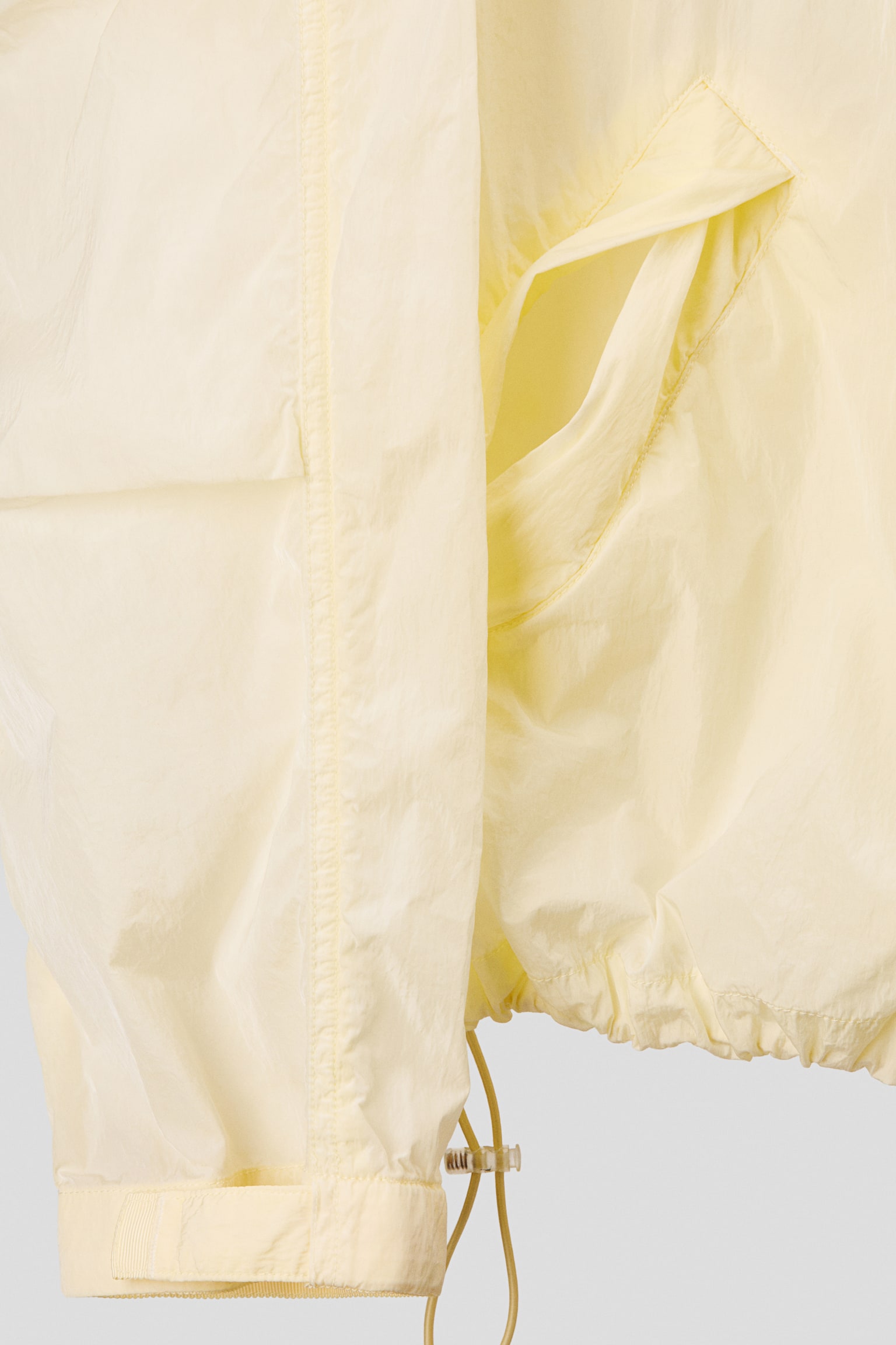 Nylonowa kurtka wiatrówka - Jasnożółty - 8