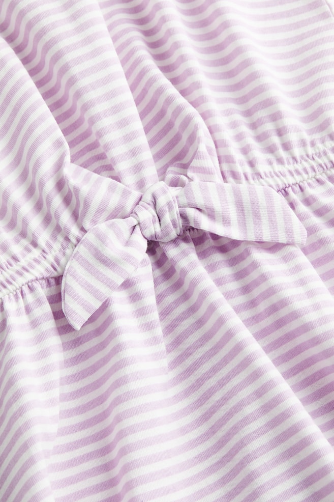 Tie-detail dress - Lilac/Striped/White/Hearts - 3