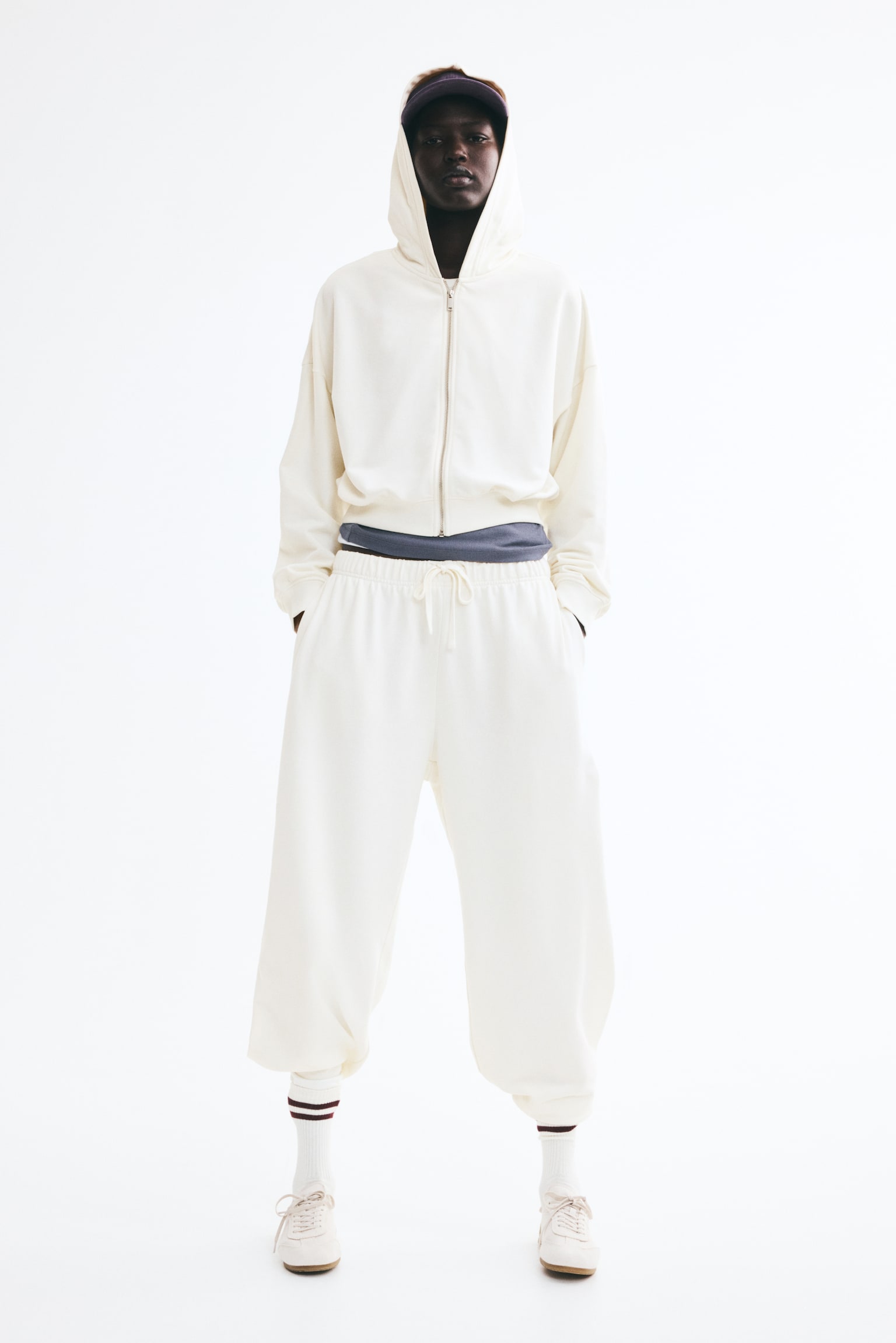 Женская куртка H&M Short Hooded, цвет: Кремовый — фото 3