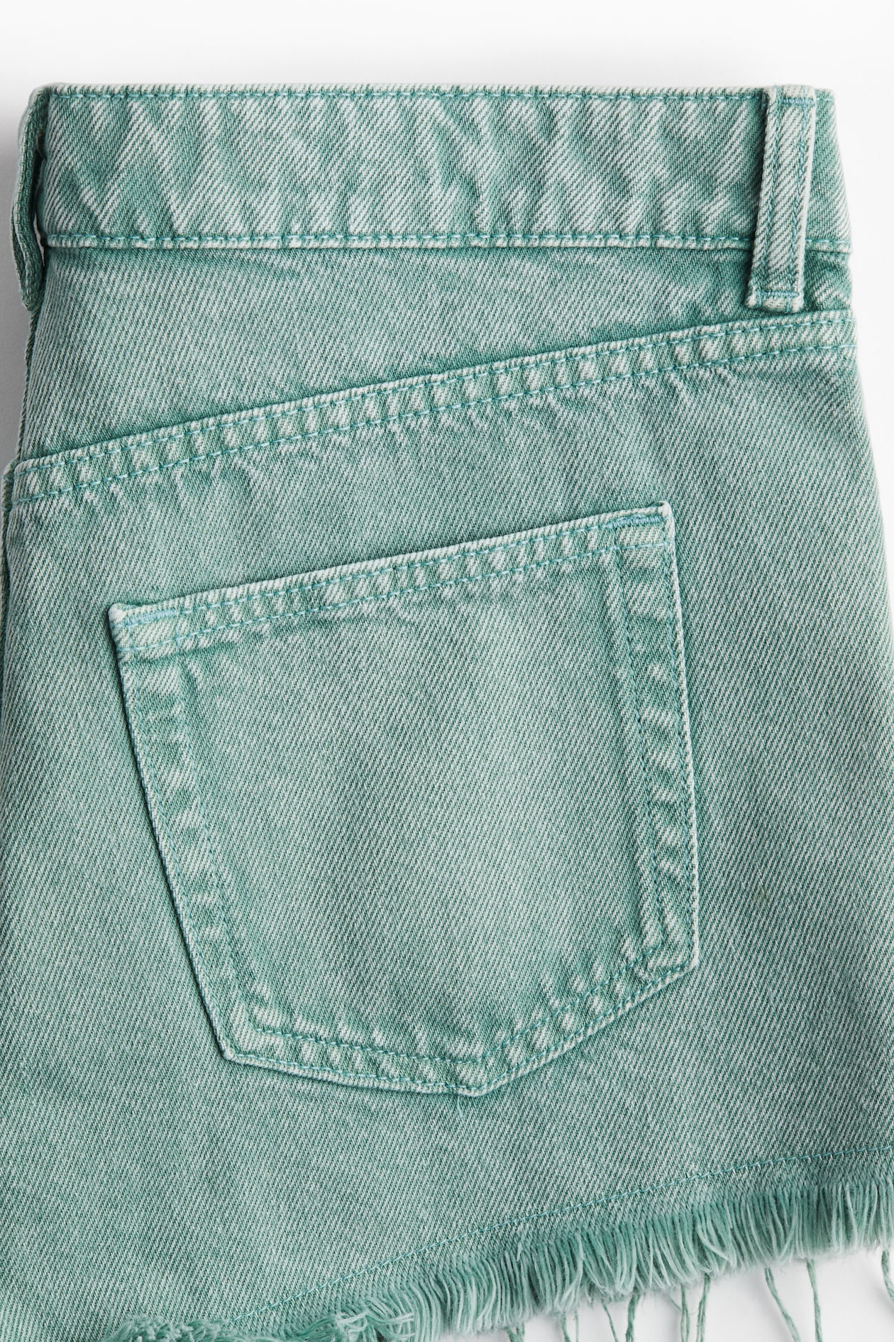 Frayed Denim Shorts - image 4