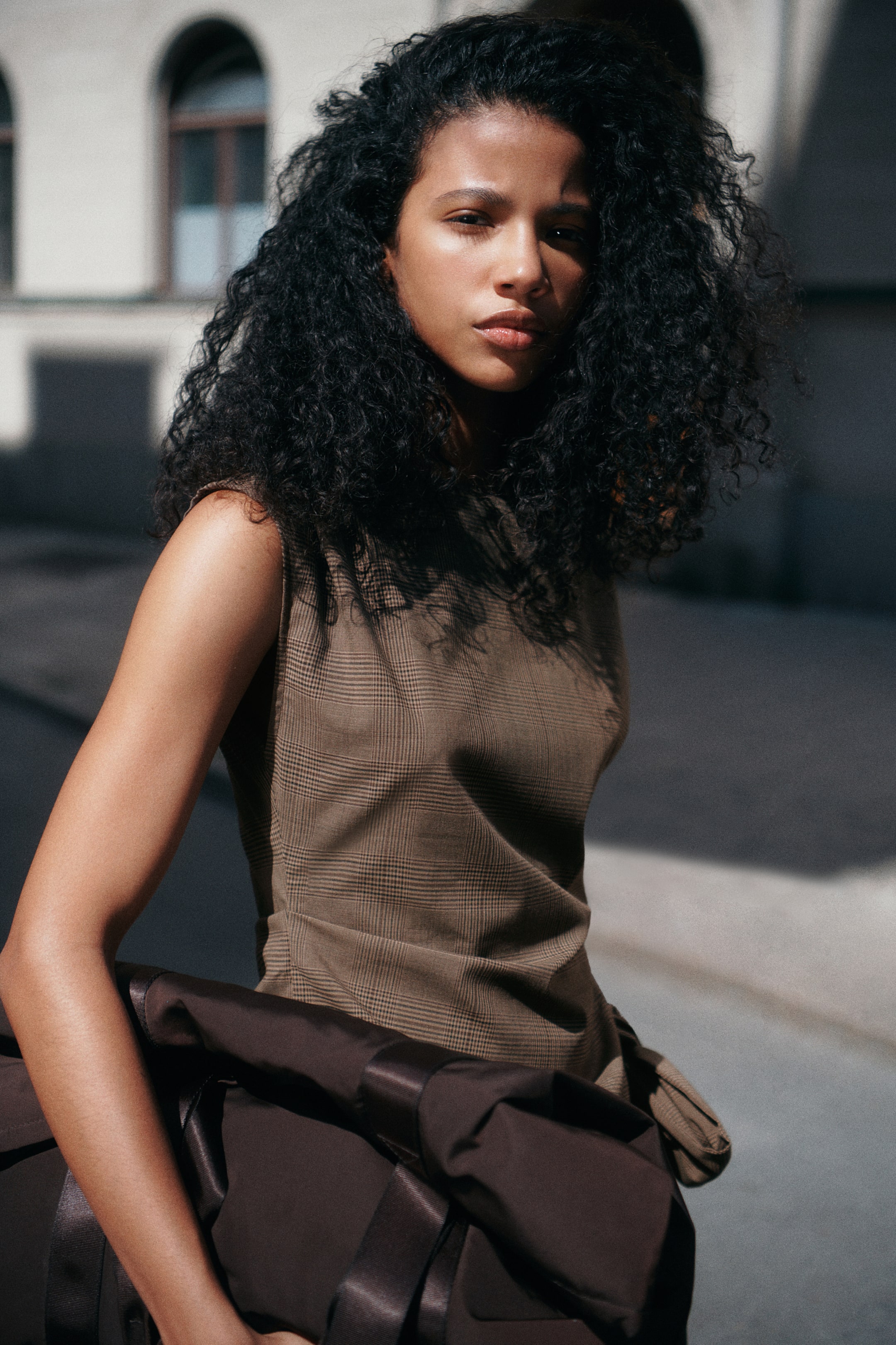 Tie-Detail Boat-Neck Top