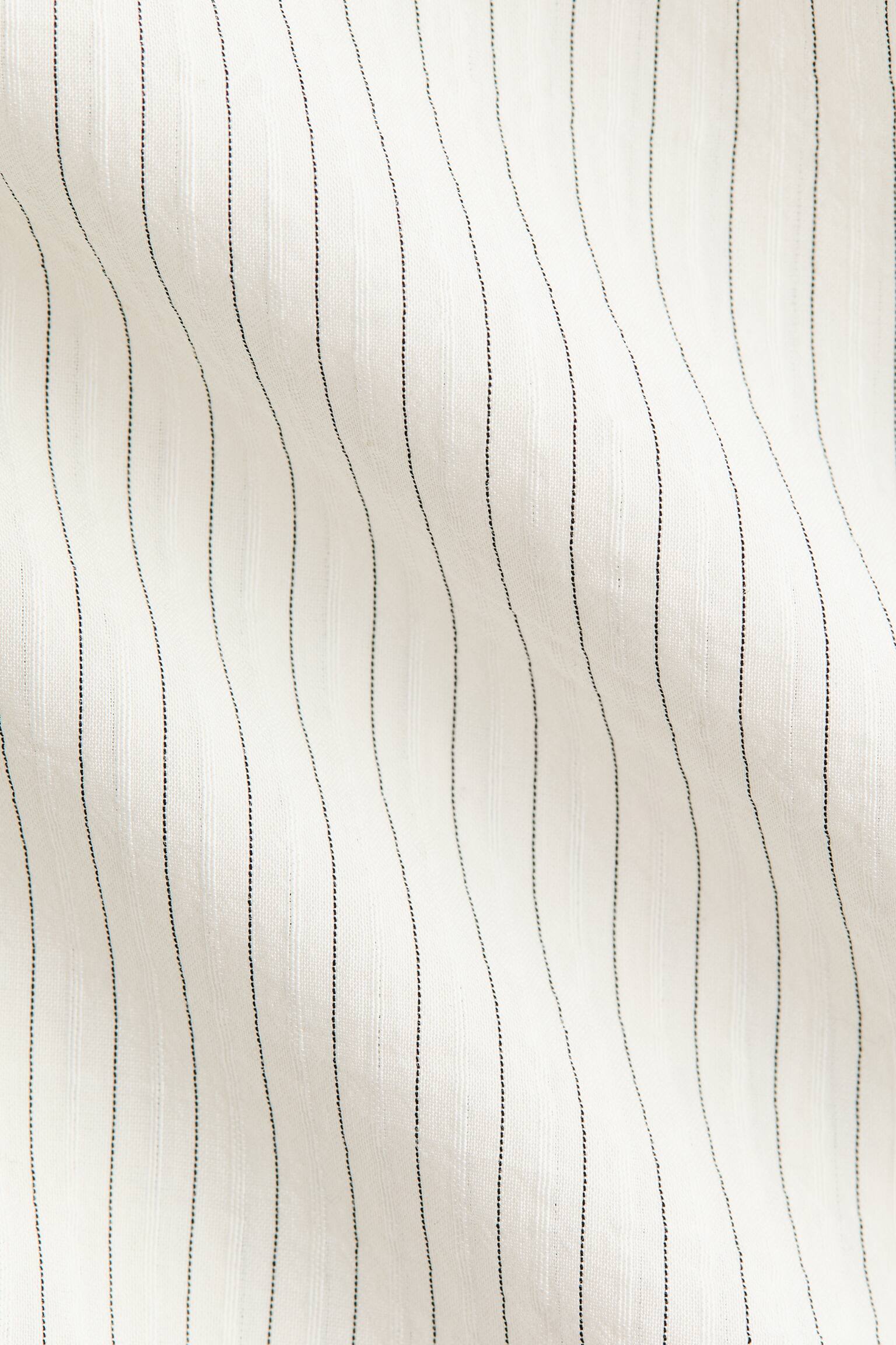 Блуза з коміром-оборкою - Білий/Світло-блакитний/Бежевий/клітинка - 5