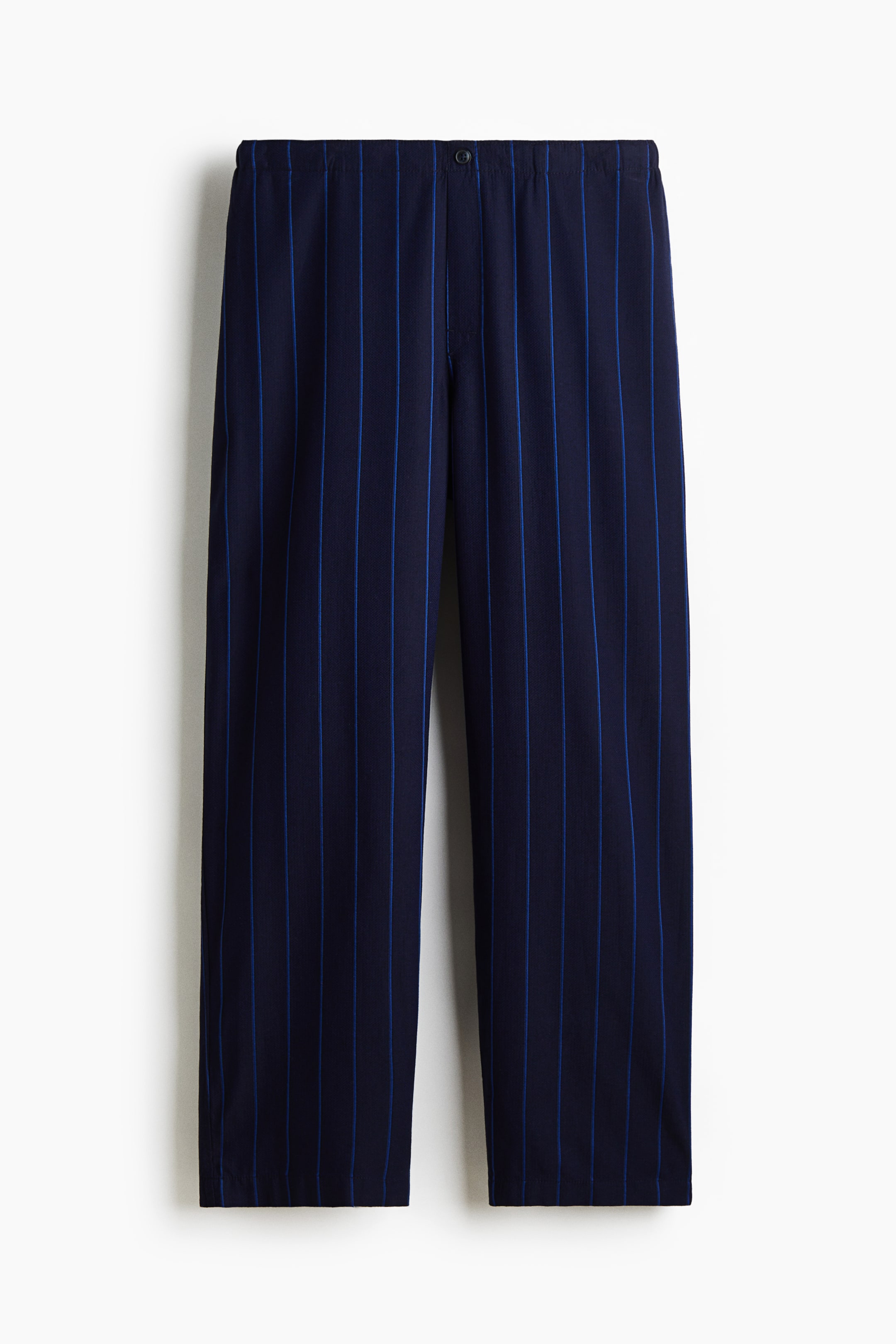 View larger image: Lyocell pyjama shirt and bottoms - Navy blue/Striped - Men | H&M IN 9
