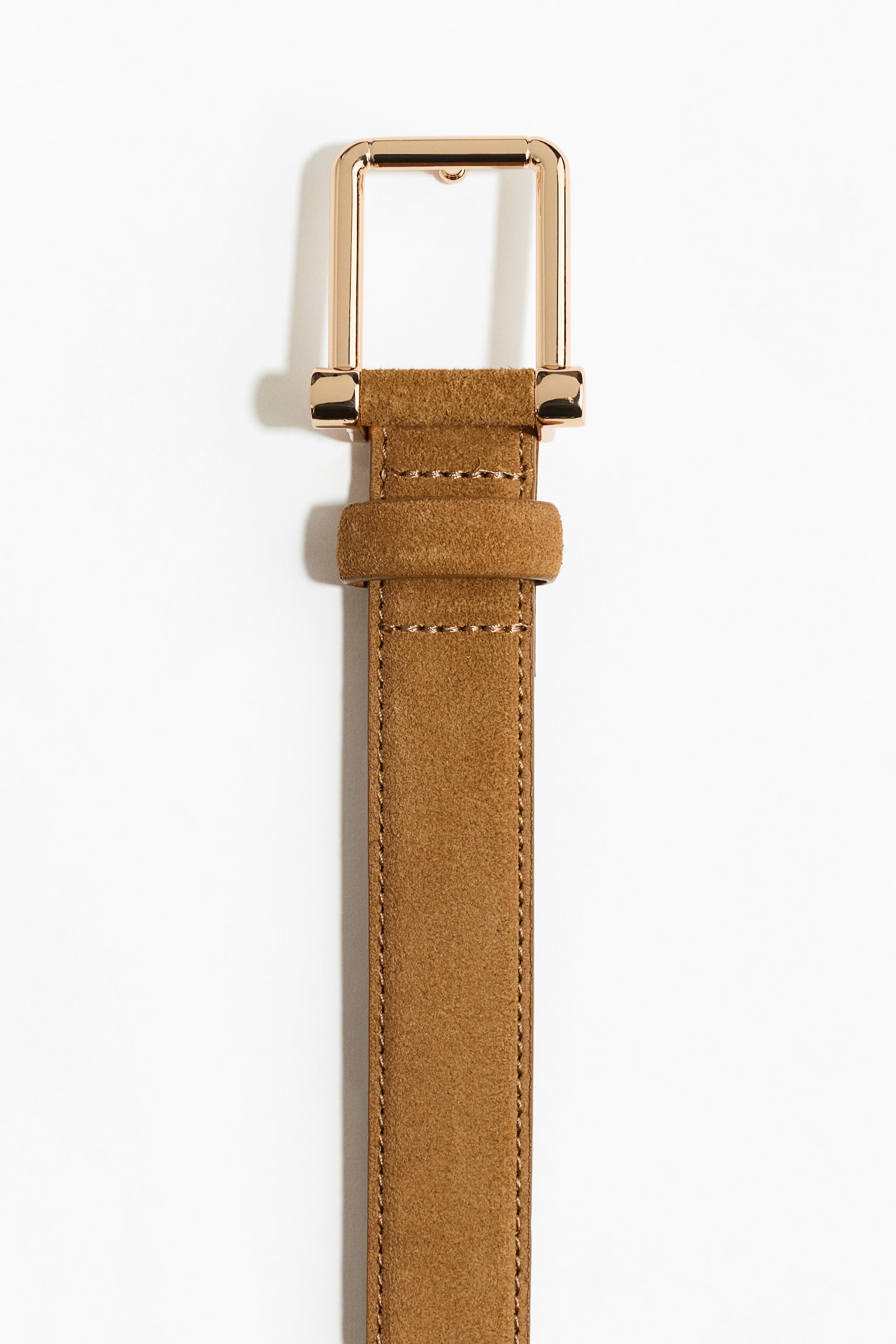 Женский ремень H&M Leather Belt, цвет: Бежевый — фото 5