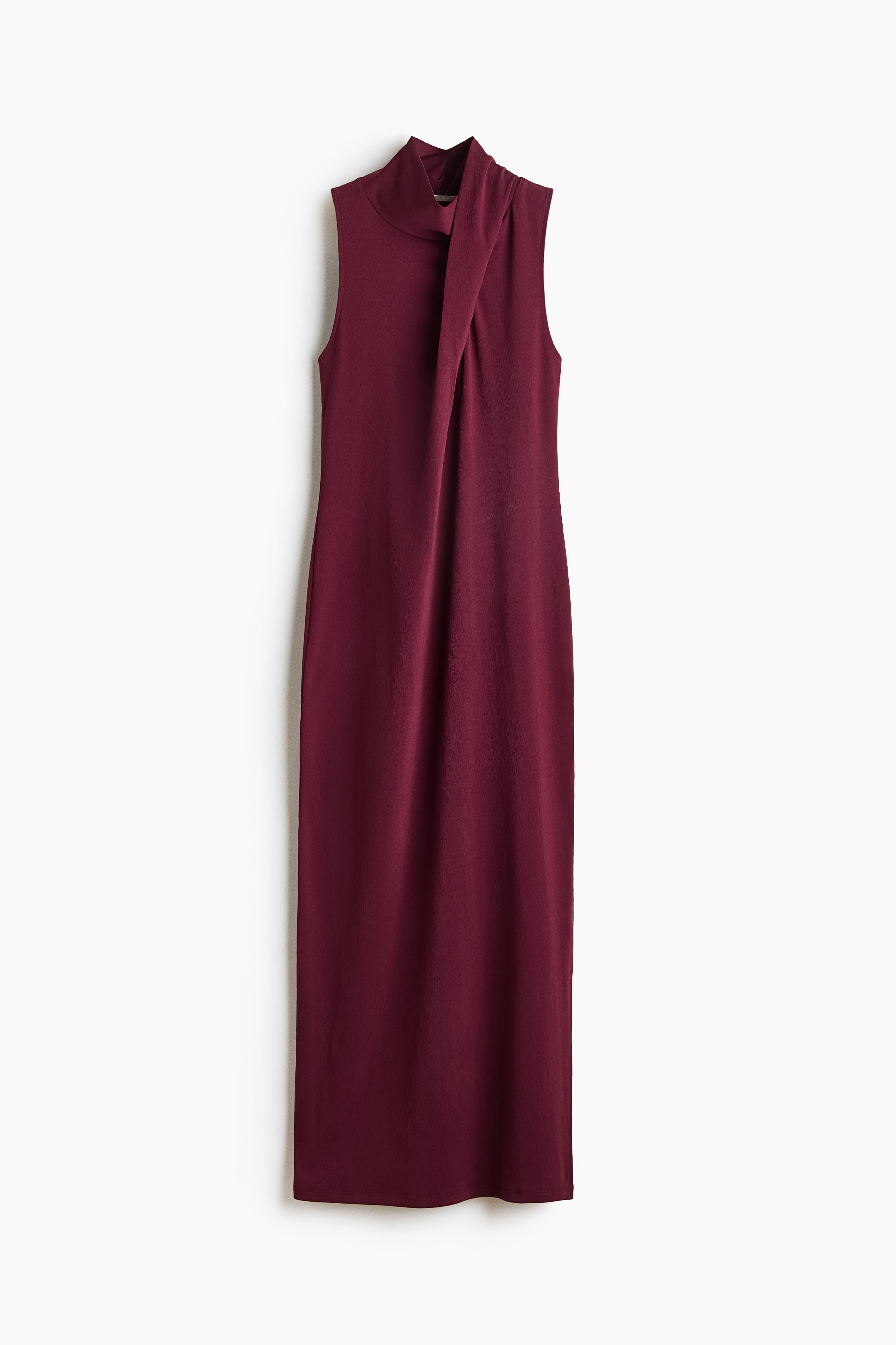 Wrap-Detail Dress - Dark red/Black/polka dot