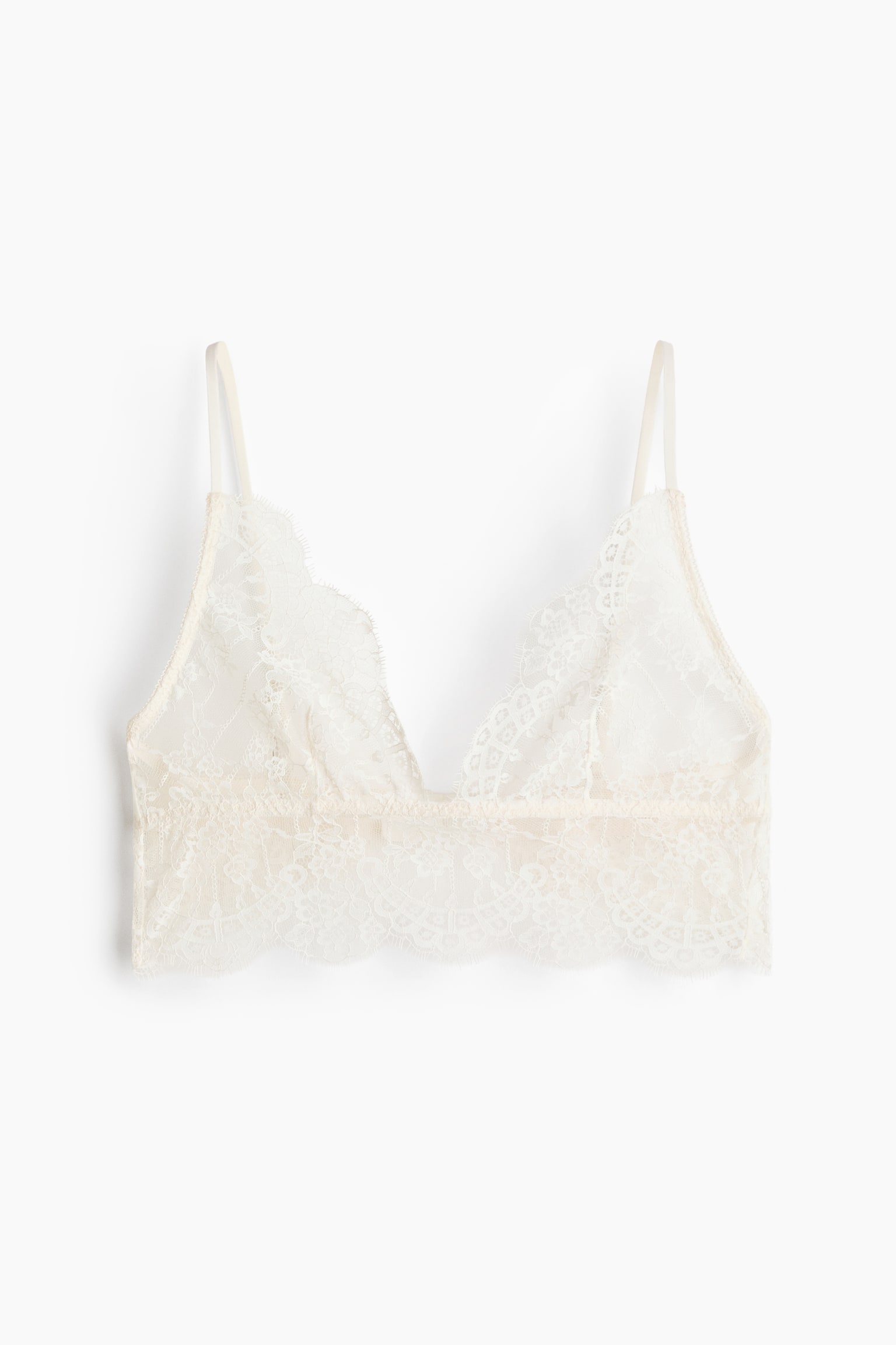 Soutien-gorge souple en dentelle - Crème