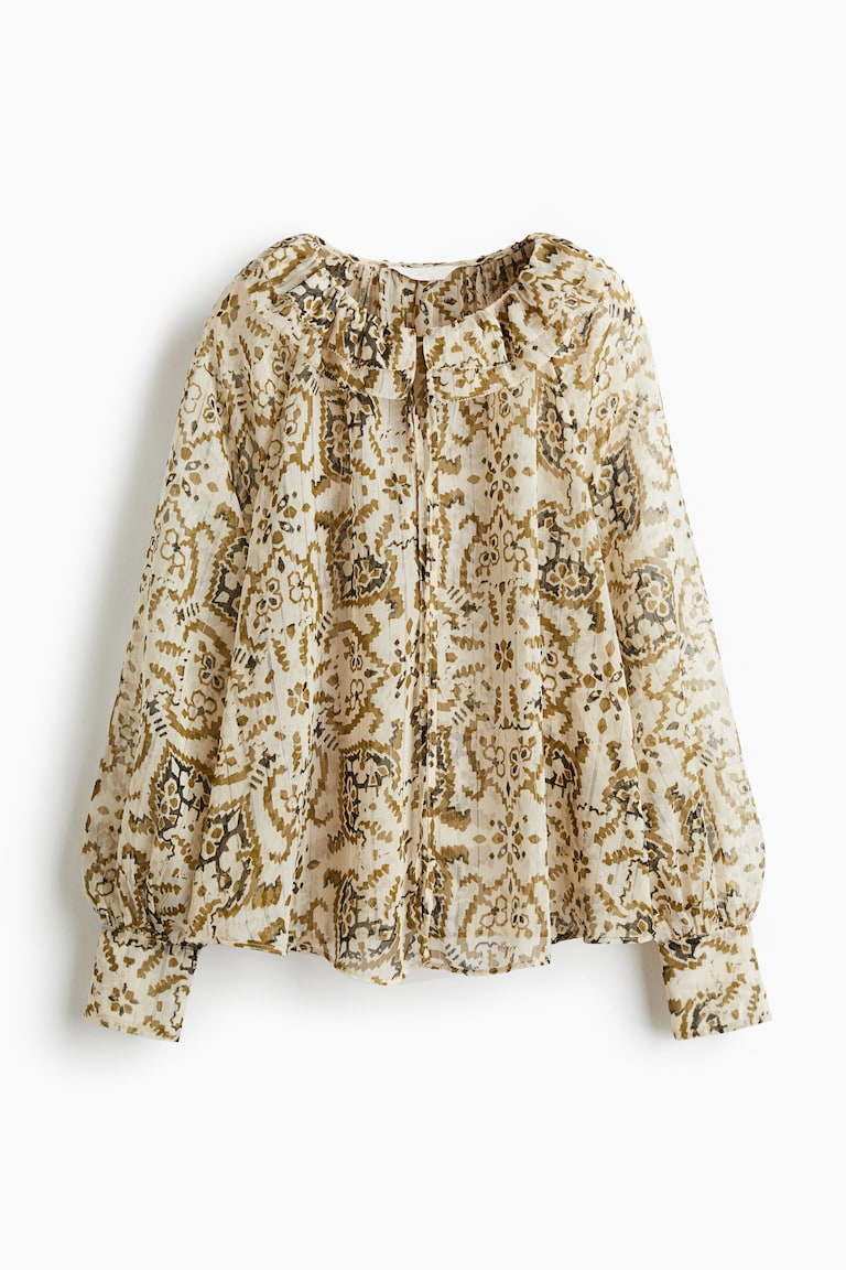 Bluza s talasastom kragnom